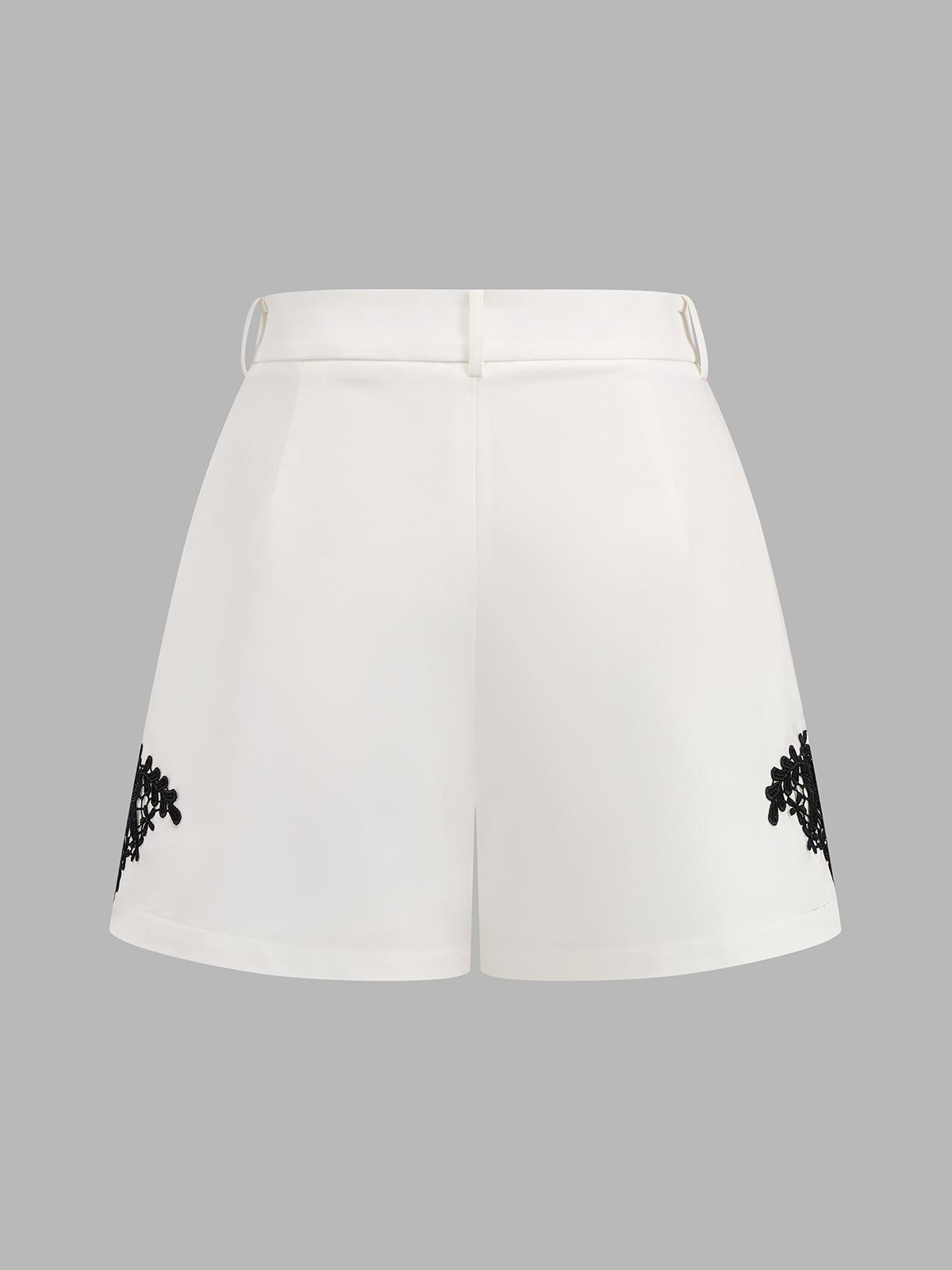 Cross Halter Top & Lace Applique Shorts Set for Summer Casual Wear