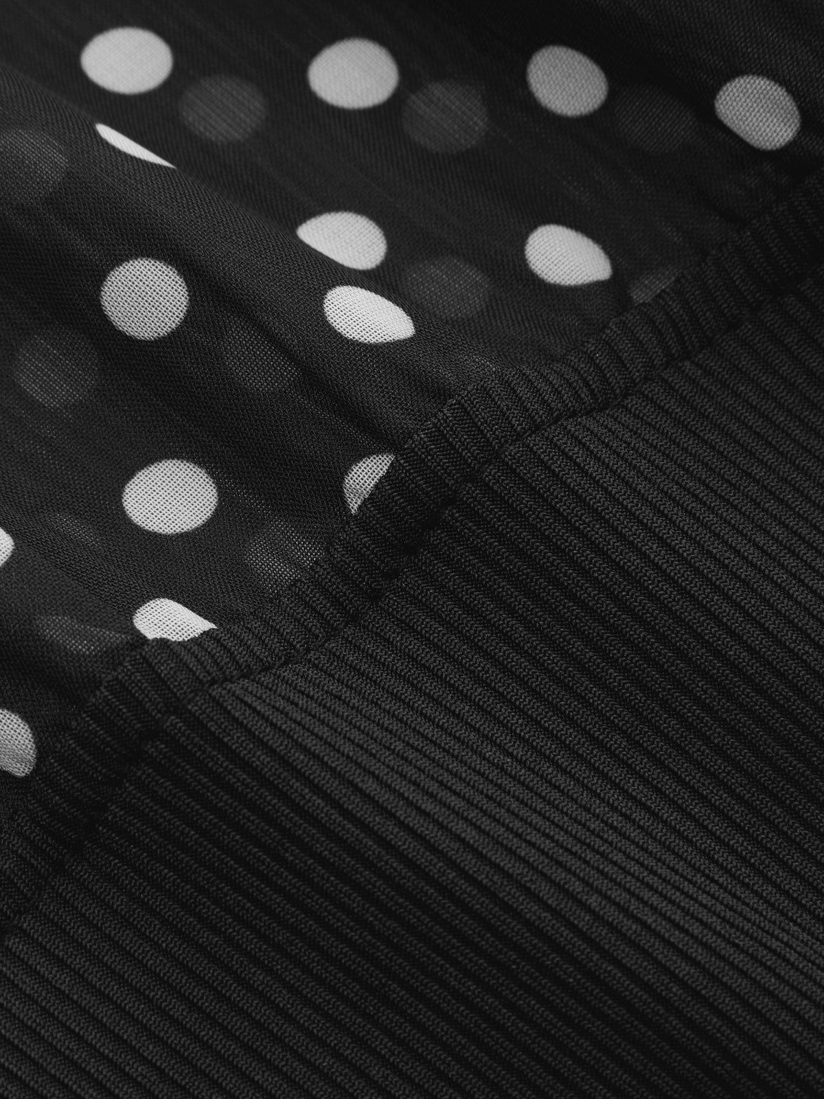 Polka Dot Bow Tie Halter Top Sleeveless Peplum Blouse