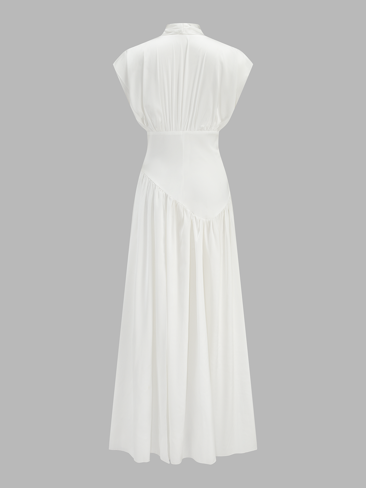 Deep V High Slit Satin Maxi Dress for Elegant Evening Wear