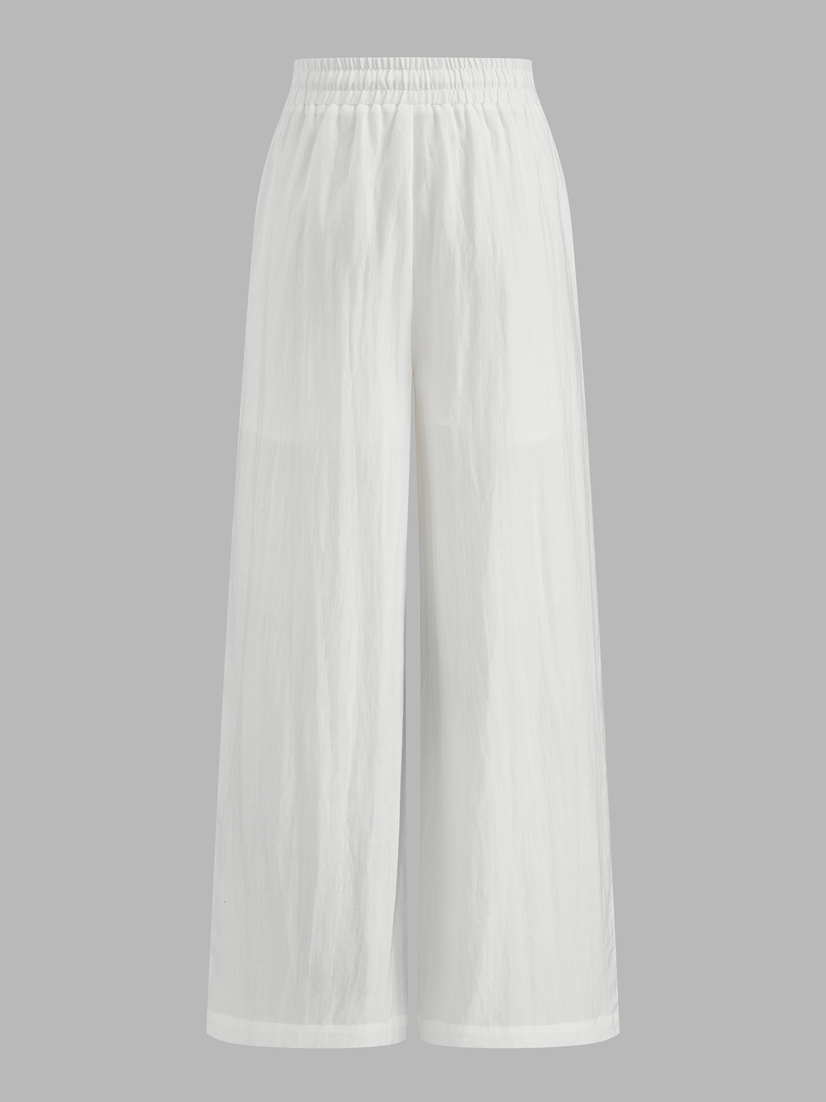 Drawstring Waist Hollow Wide Leg Pants for Women Comfort Fit