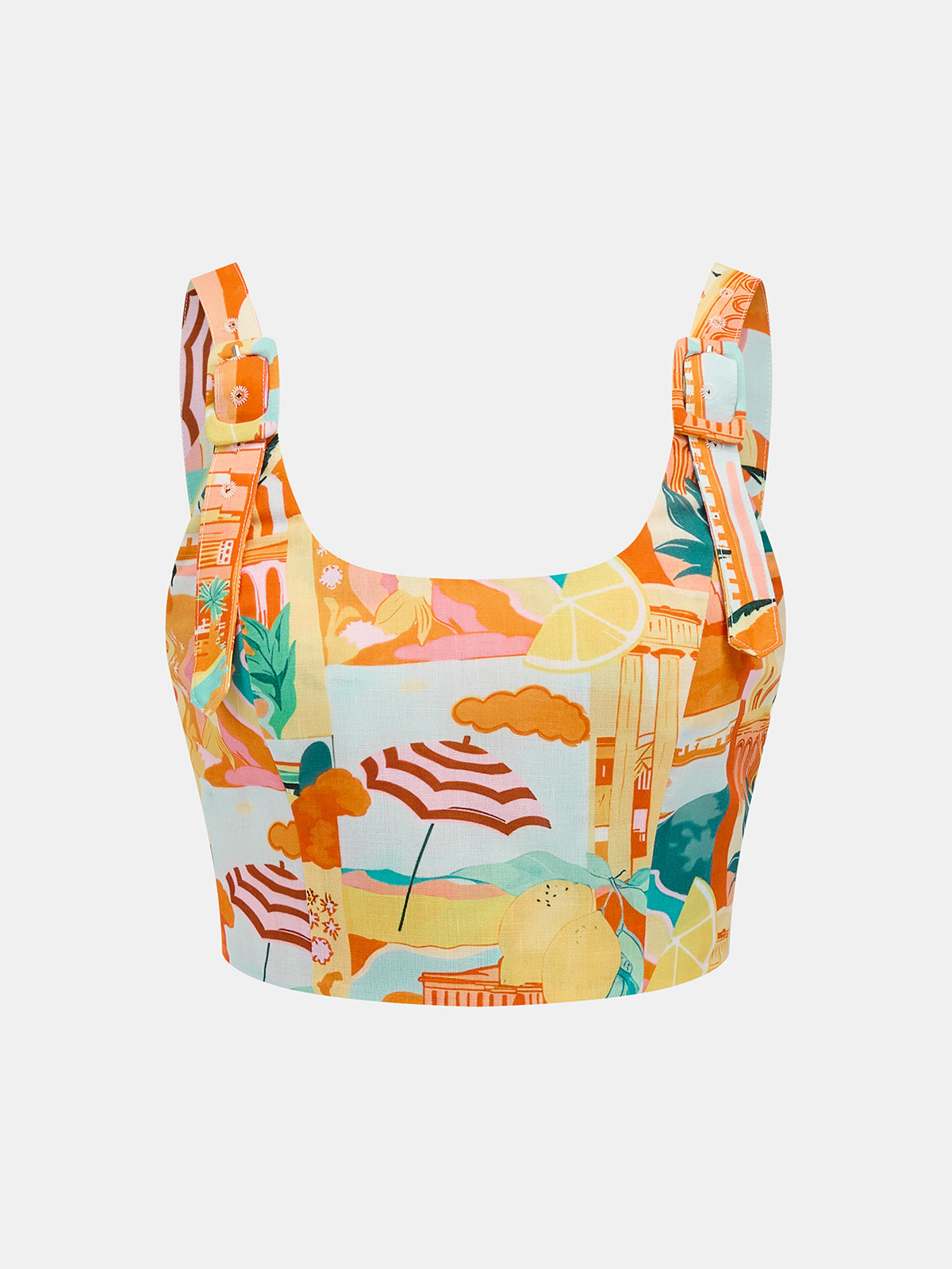 Printed Vacation Two Piece Skirt Set Summer Beach Outfit Women