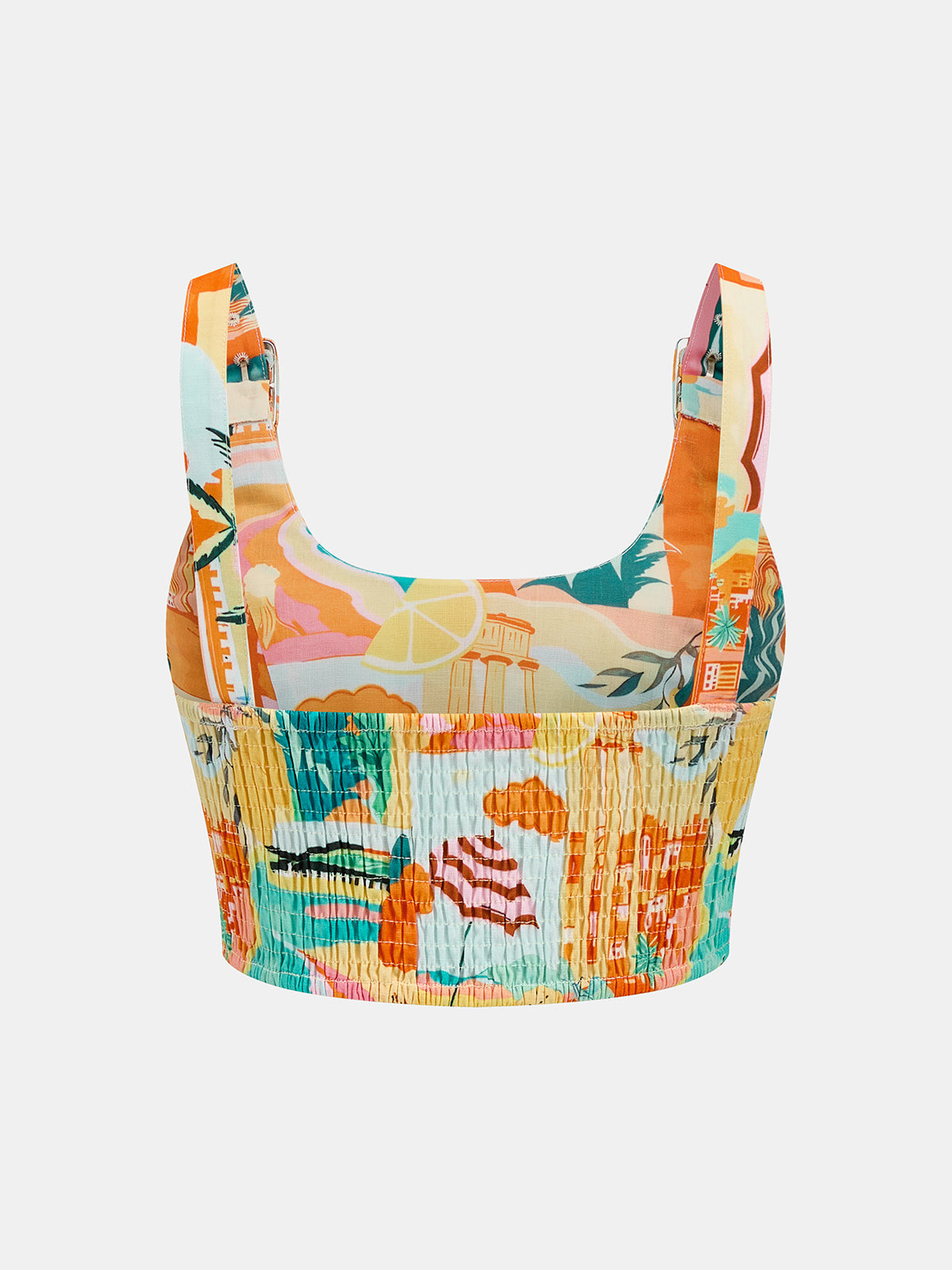 Printed Vacation Two Piece Skirt Set Summer Beach Outfit Women