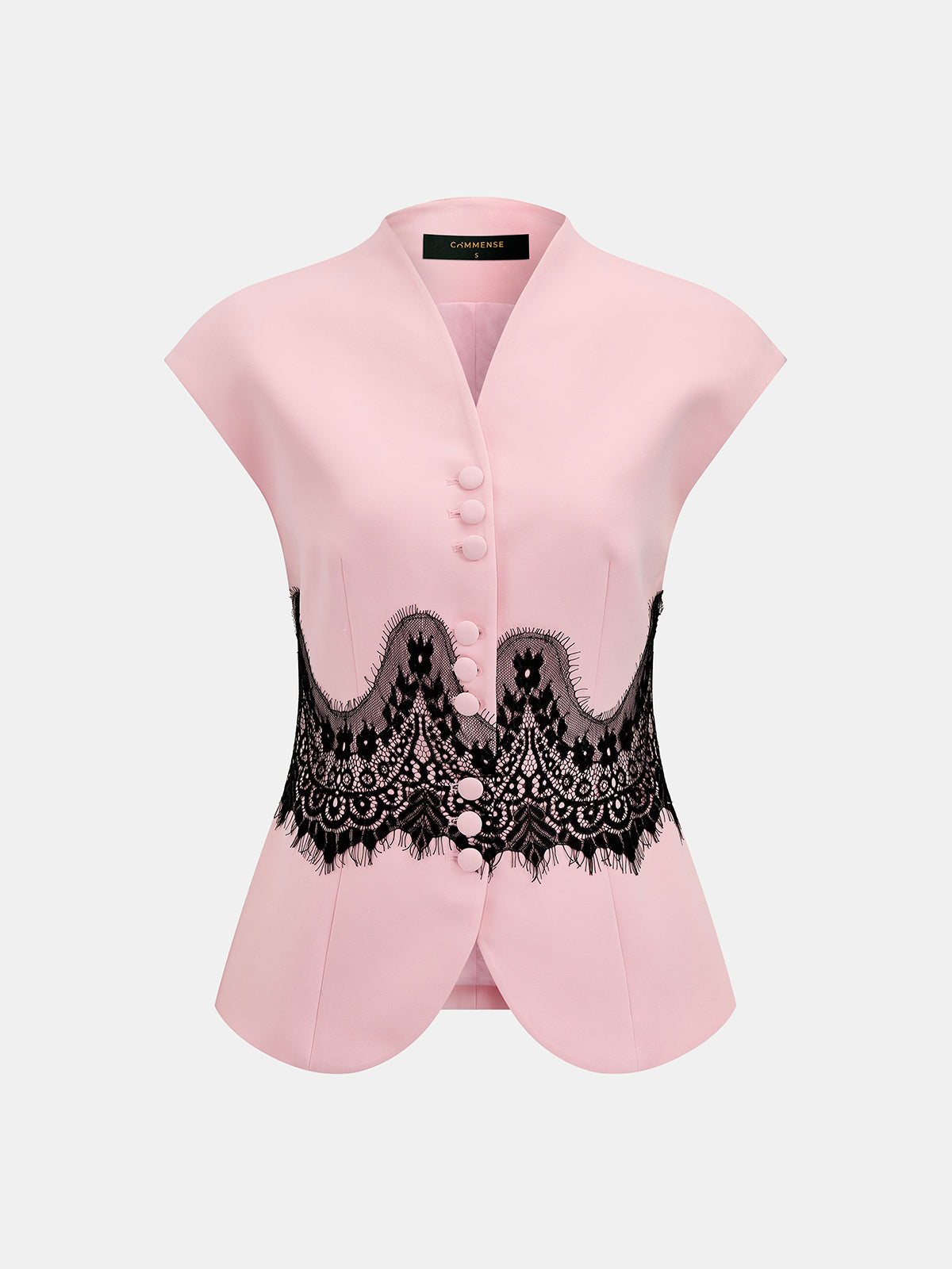 Lace Panel Cap Sleeve Blouse & Pants Set for Women, Elegant Evening Wear