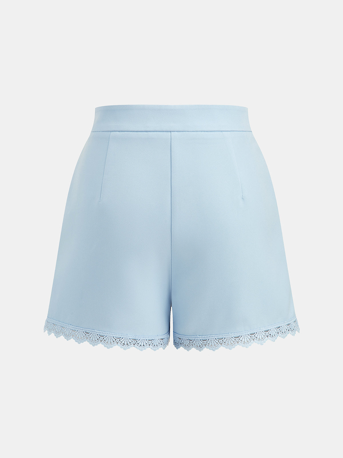 Guipure Lace Two Piece Shorts Set with Sleeveless Crop Top