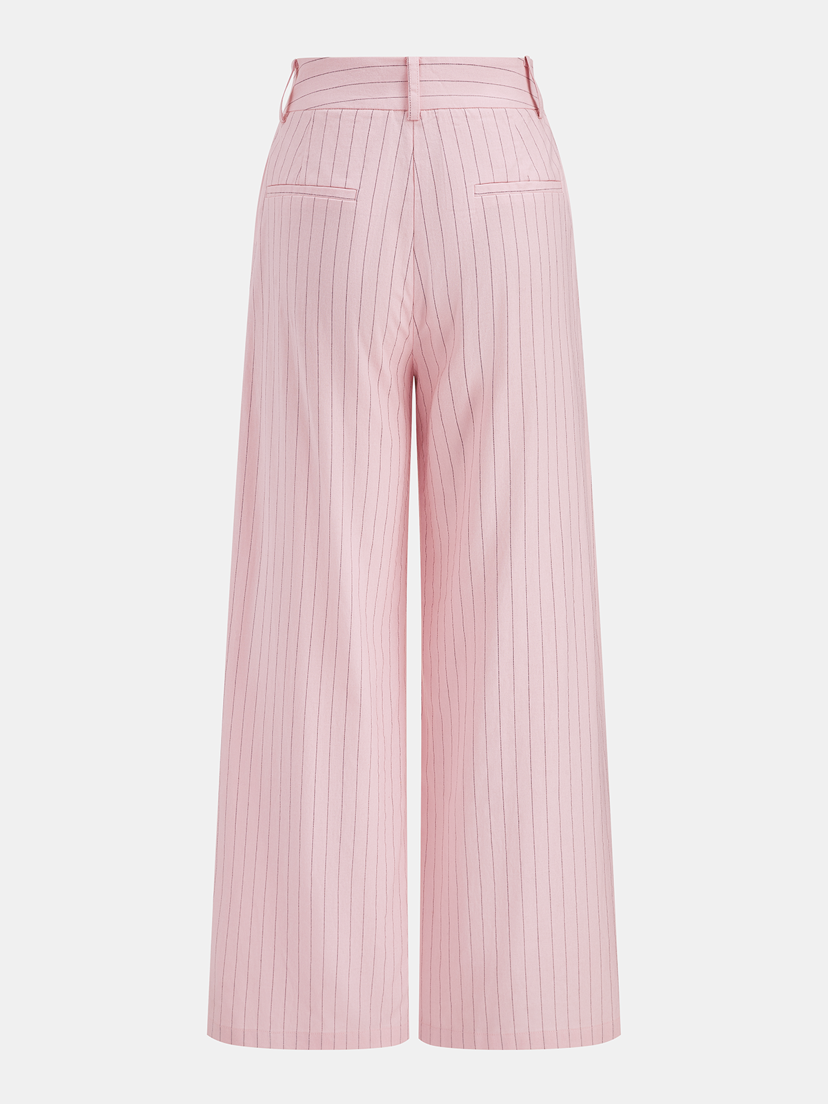 Pinstriped Cotton Linen Vest & Pants Set for Men, Classic Fit