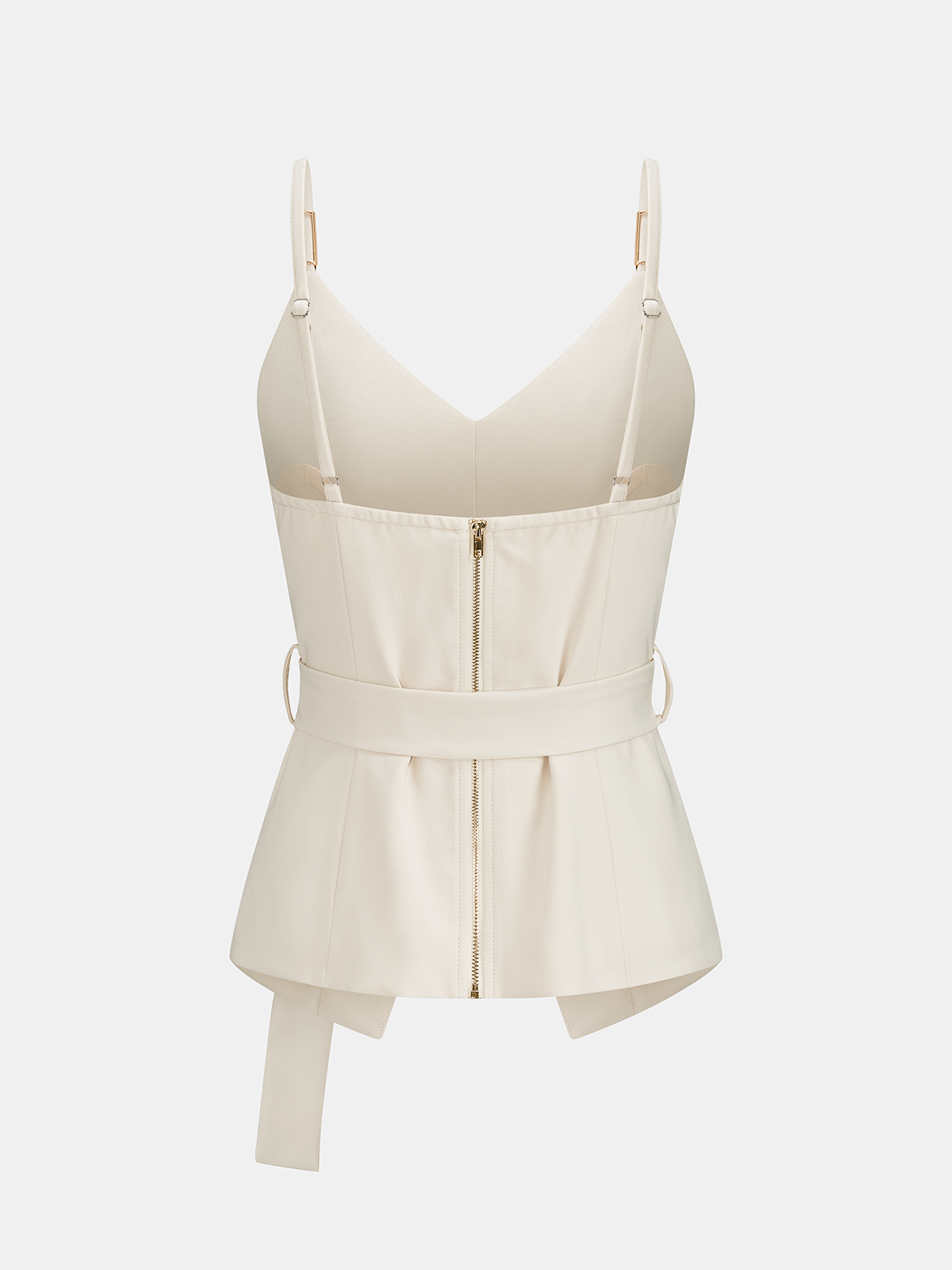 Belted Cami Top & Pleated Wide Leg Pants Set for Women