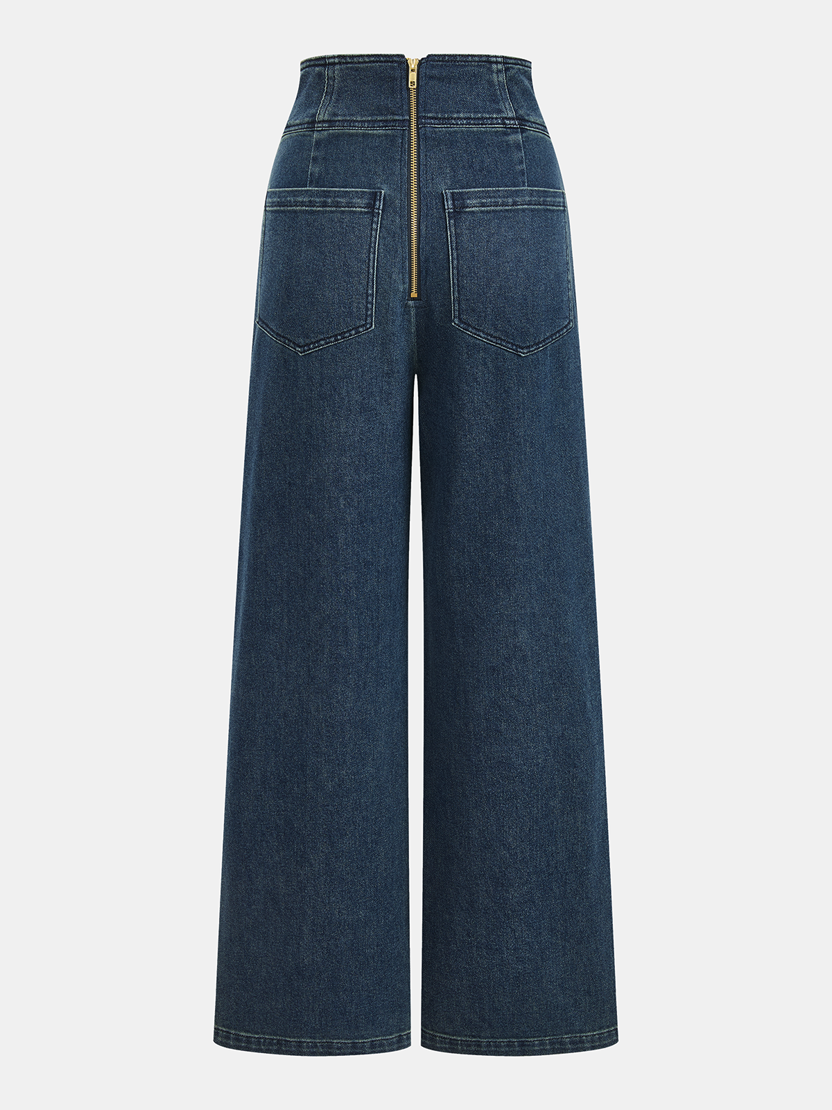 High-Waist Wide-Leg Denim Pants for Women Casual Comfort