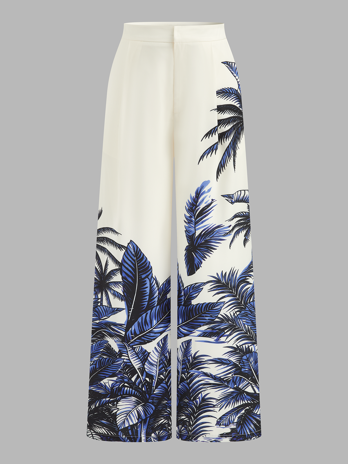 One-Shoulder Top & Tropical Print Pants Set for Women Summer Style