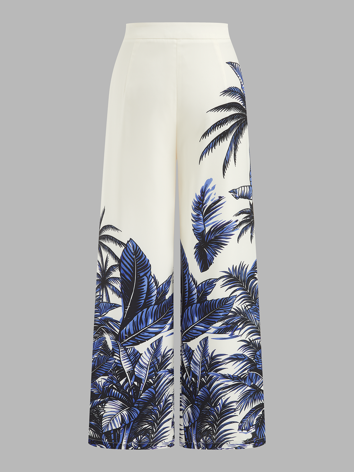One-Shoulder Top & Tropical Print Pants Set for Women Summer Style
