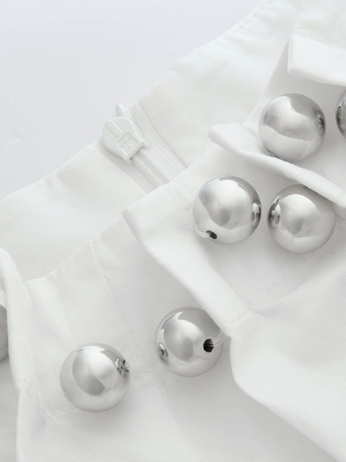 Sleeveless Studded Cinched Waist Cotton Blouse Women's Casual Summer Top