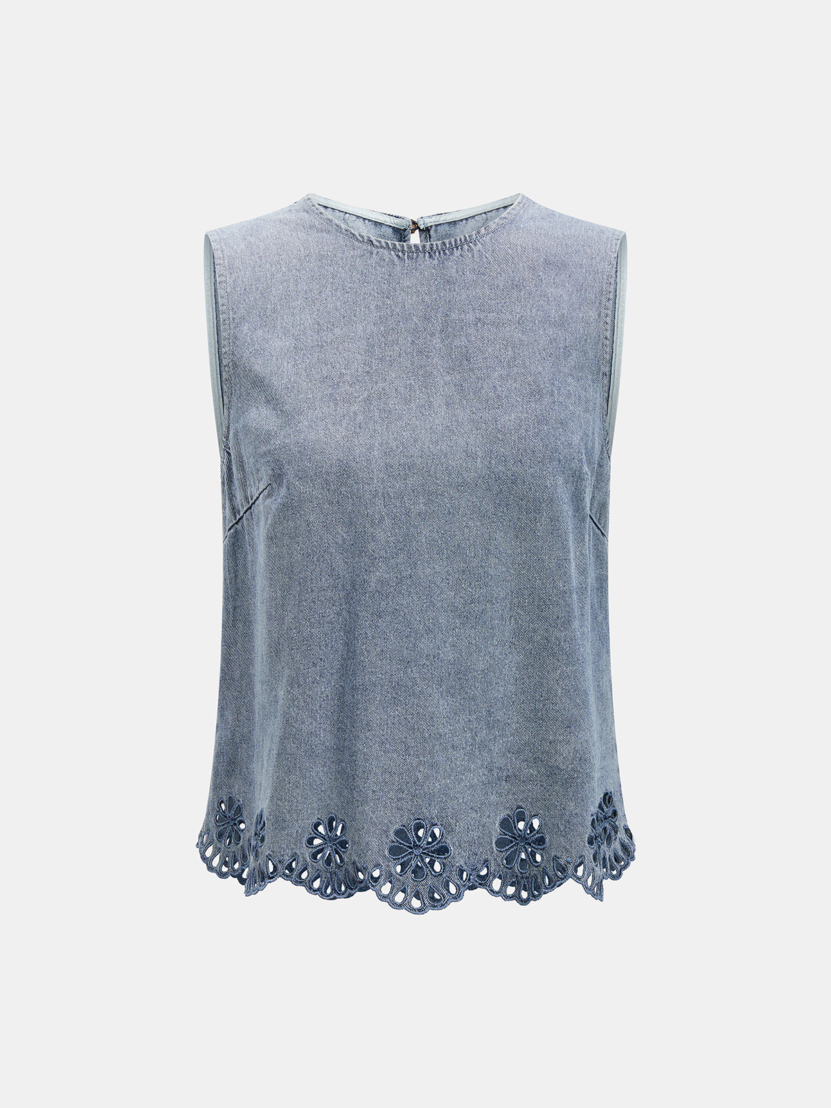 Embroidered Denim Two Piece Shorts Set for Women's Summer Wear