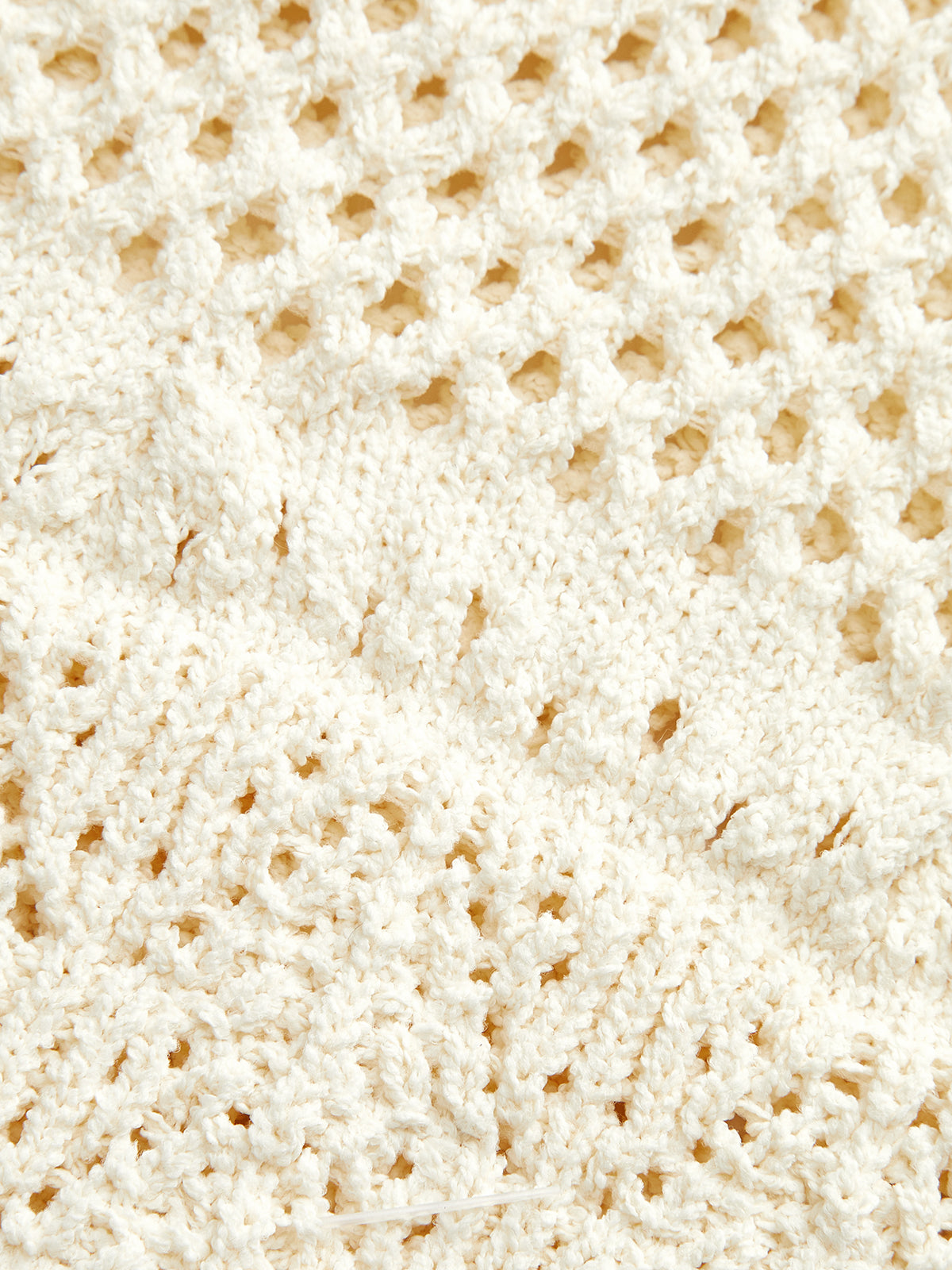 Hollow Crochet Cap Sleeve Knit Top Lightweight Summer Fashion