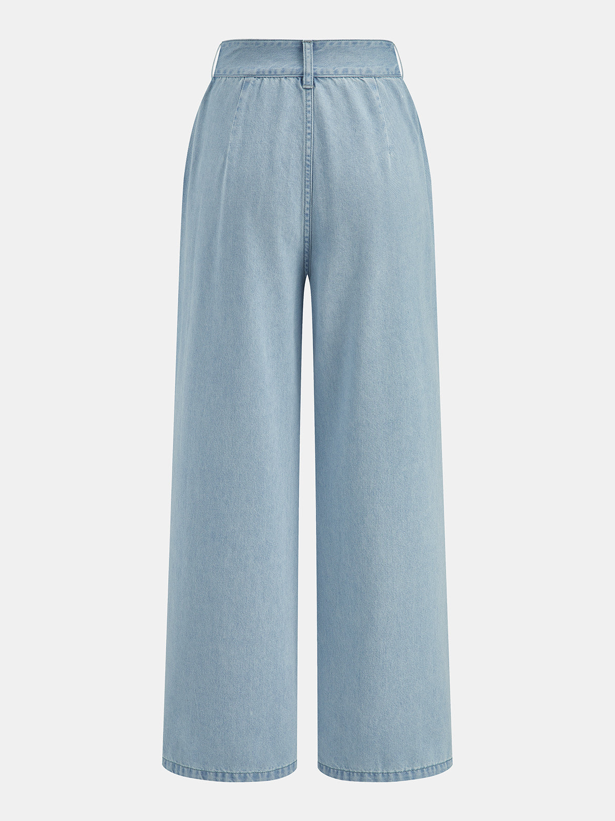 Sleeveless Crop Denim Top & Pleated Pants Set for Women Casual Wear