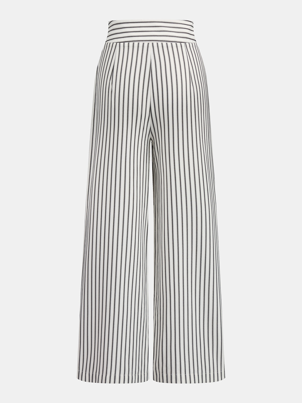 Lace Trim Striped Peplum Top & Pants Set for Women Casual Chic