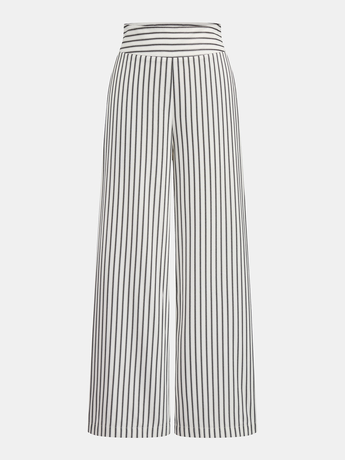 Lace Trim Striped Peplum Top & Pants Set for Women Casual Chic