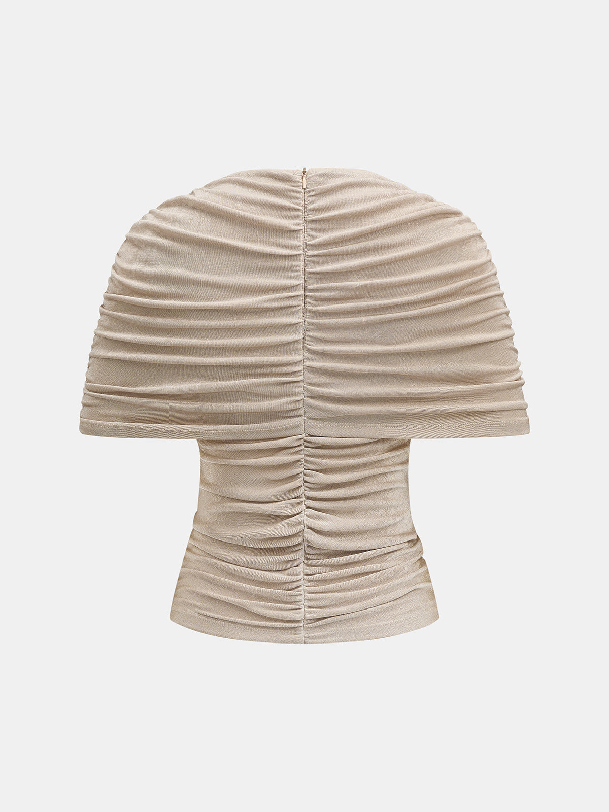 Draped Cape Ruched Slim Top for Women Elegant Evening Wear