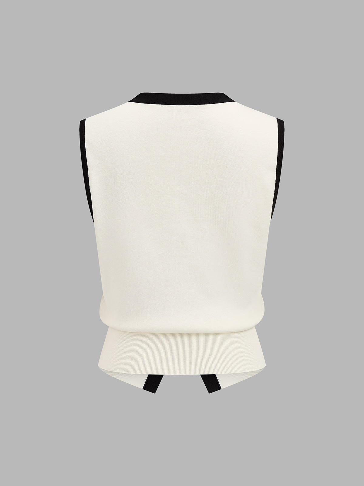 Rose Button Color Block Knit Vest | Trendy Casual Layering Piece