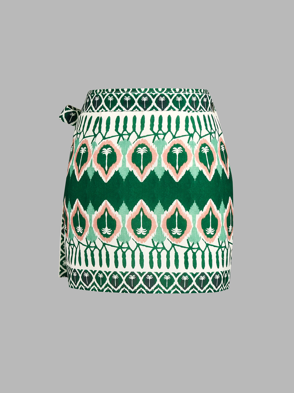 Tribal Print Wrap Tie Mini Skirt - Boho Style Summer Wear