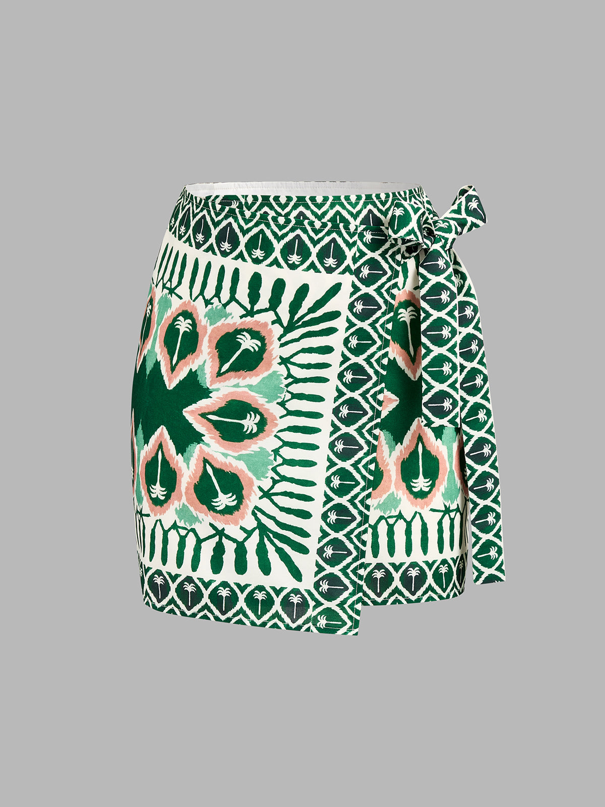 Tribal Print Wrap Tie Mini Skirt - Boho Style Summer Wear