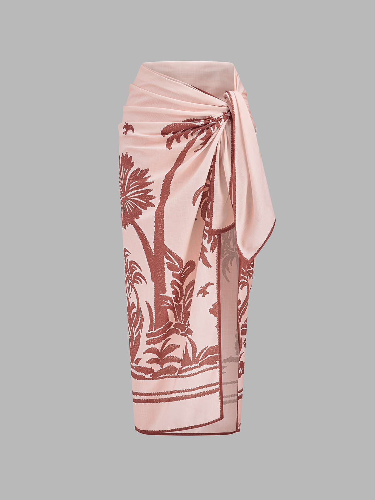 Striped Wrap Tie Sarong Beach Cover Up Skirt Lightweight Adjustable Fit