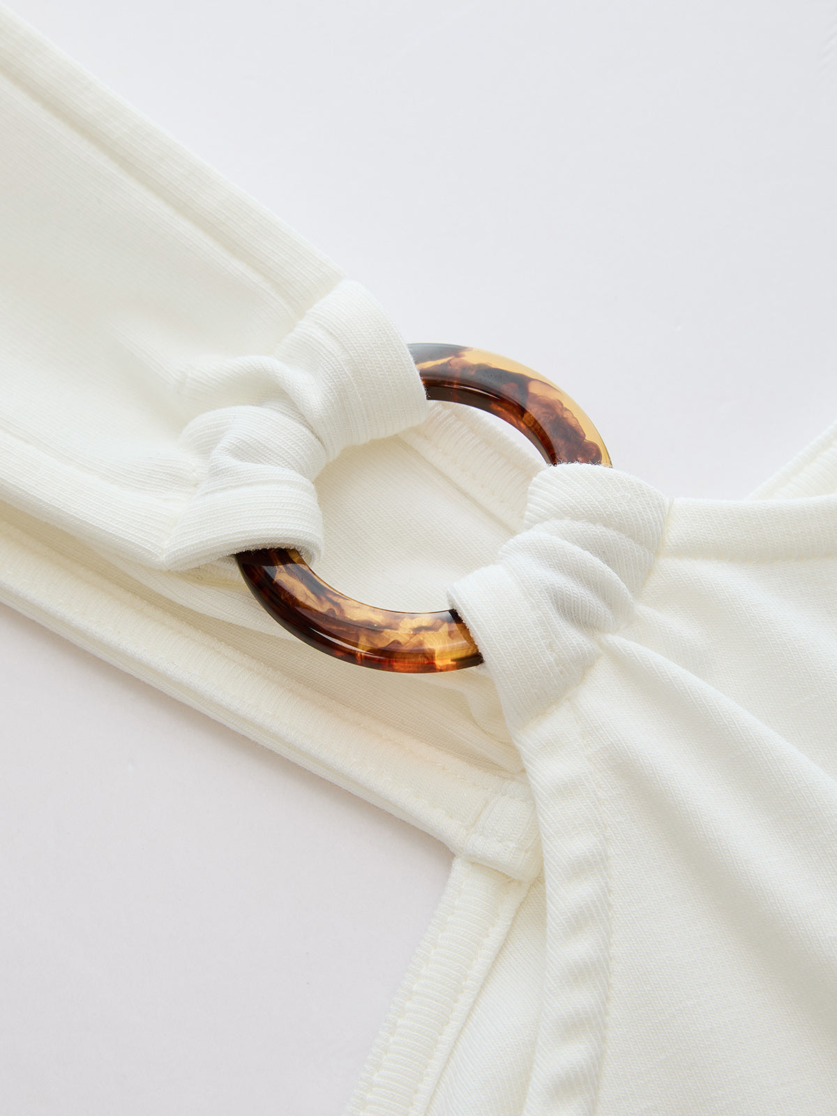 Ring Detail Asymmetric Ruched Tank Top for Women Summer Casual