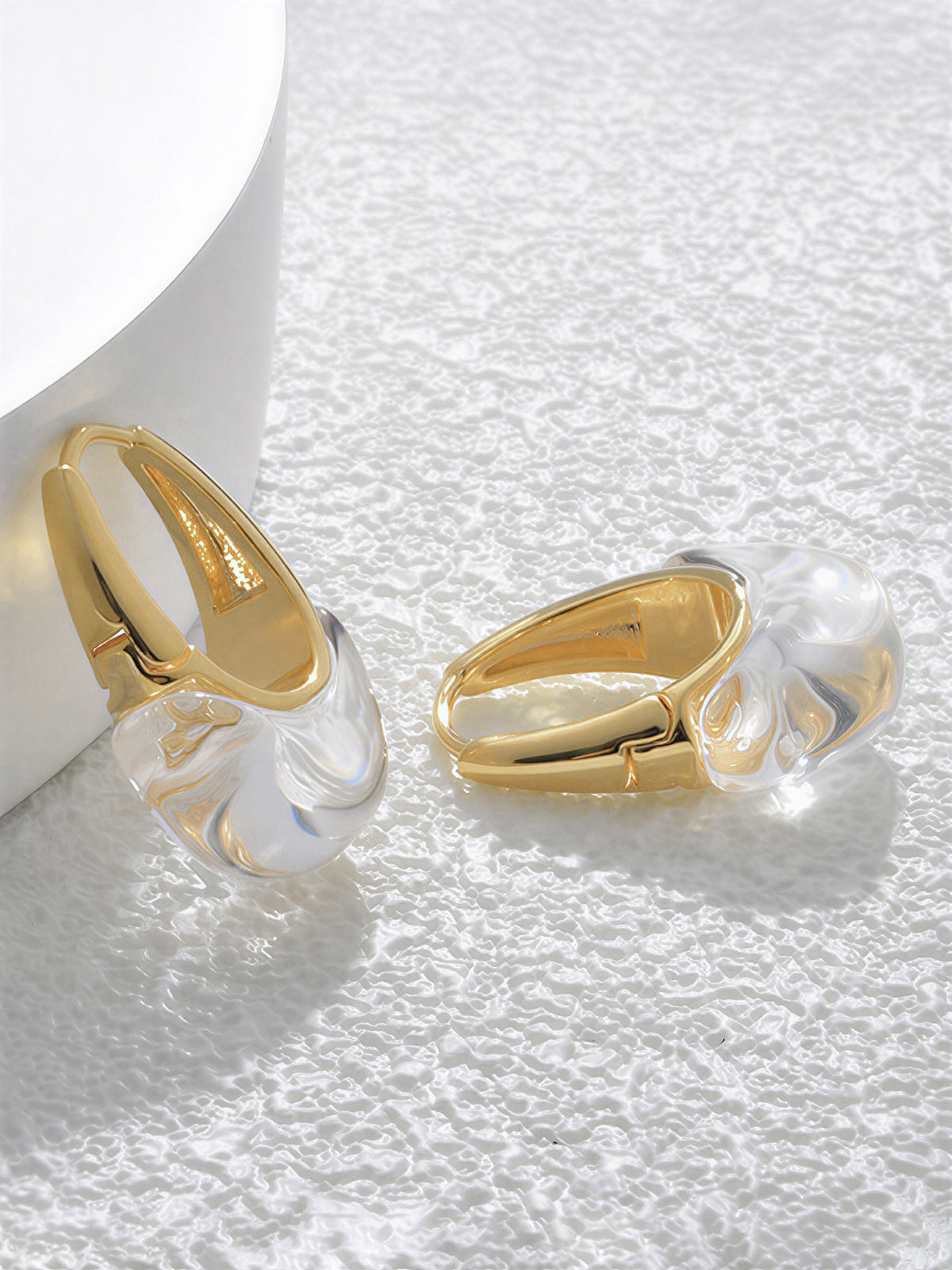 Chunky Transparent Hoop Earrings Lightweight Acrylic Statement Jewelry