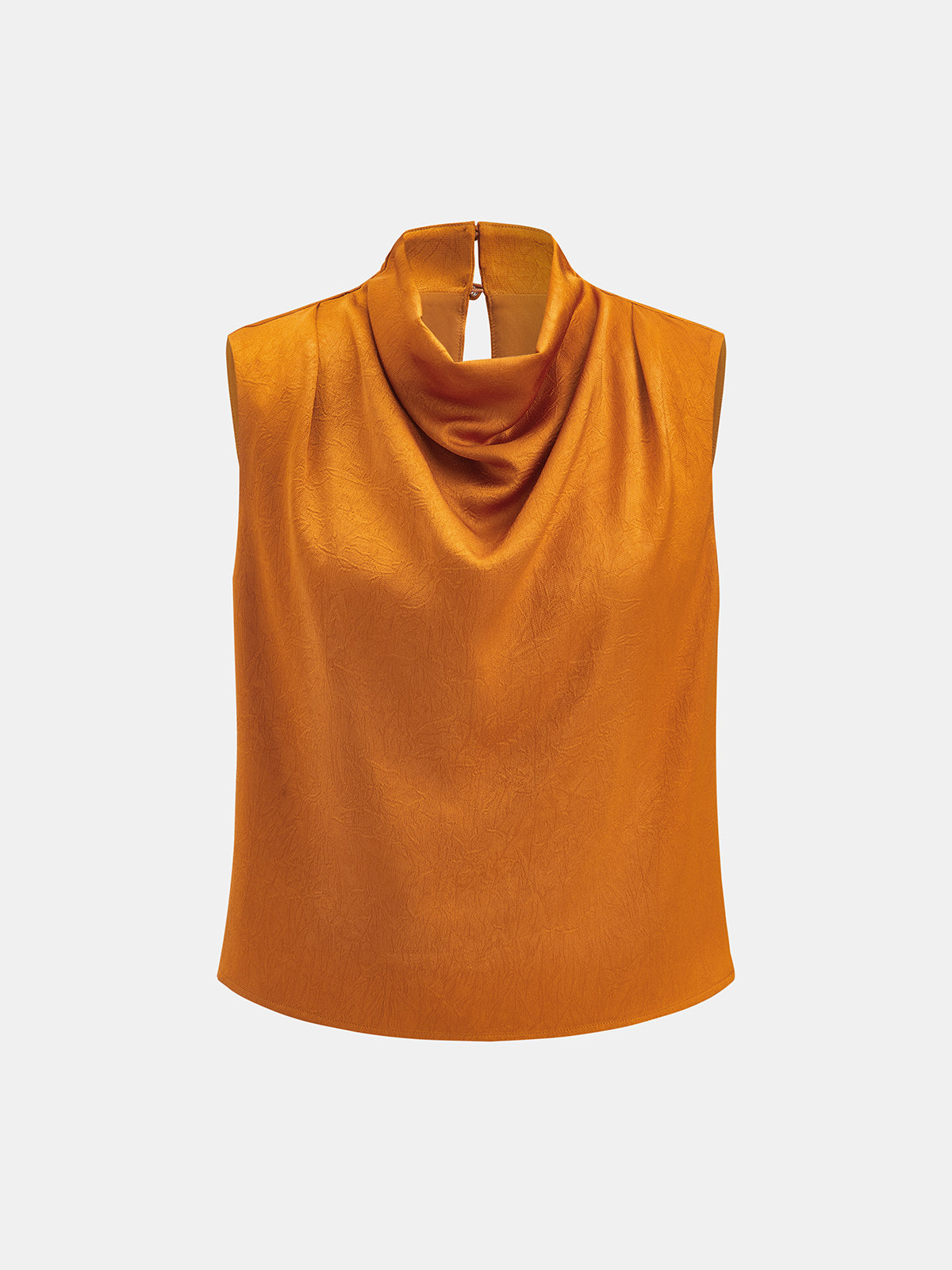 Cowl Neck Sleeveless Satin Blouse for Women Elegant Party Wear