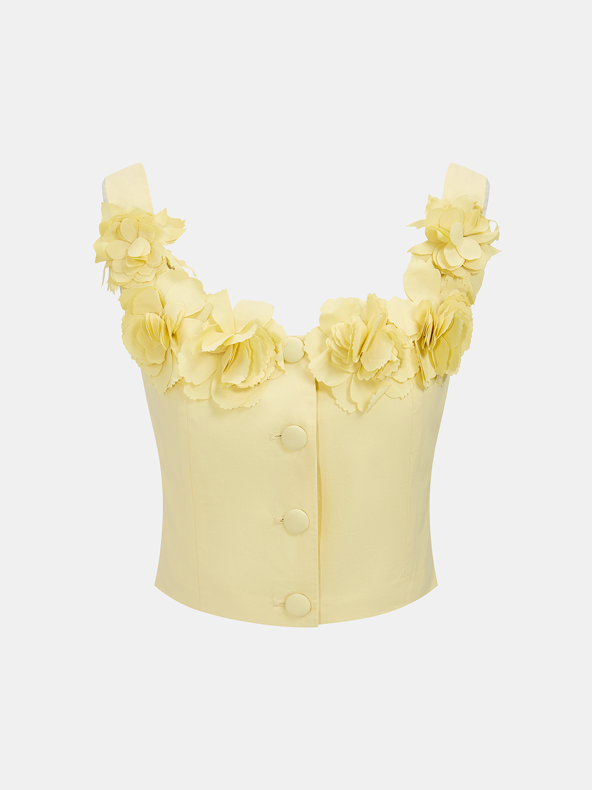 3D Floral Crop Top & Pleated Midi Skirt Set for Spring Outfits