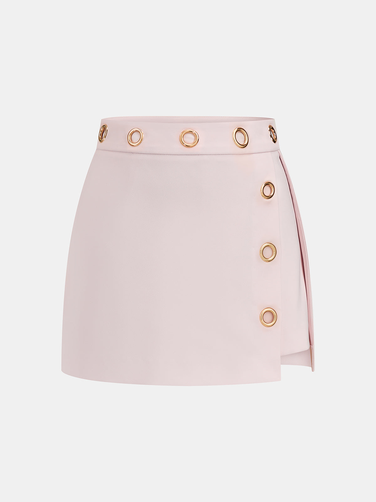 Metal Eyelet Two Piece Skirt Set for Women Trendy Fashion