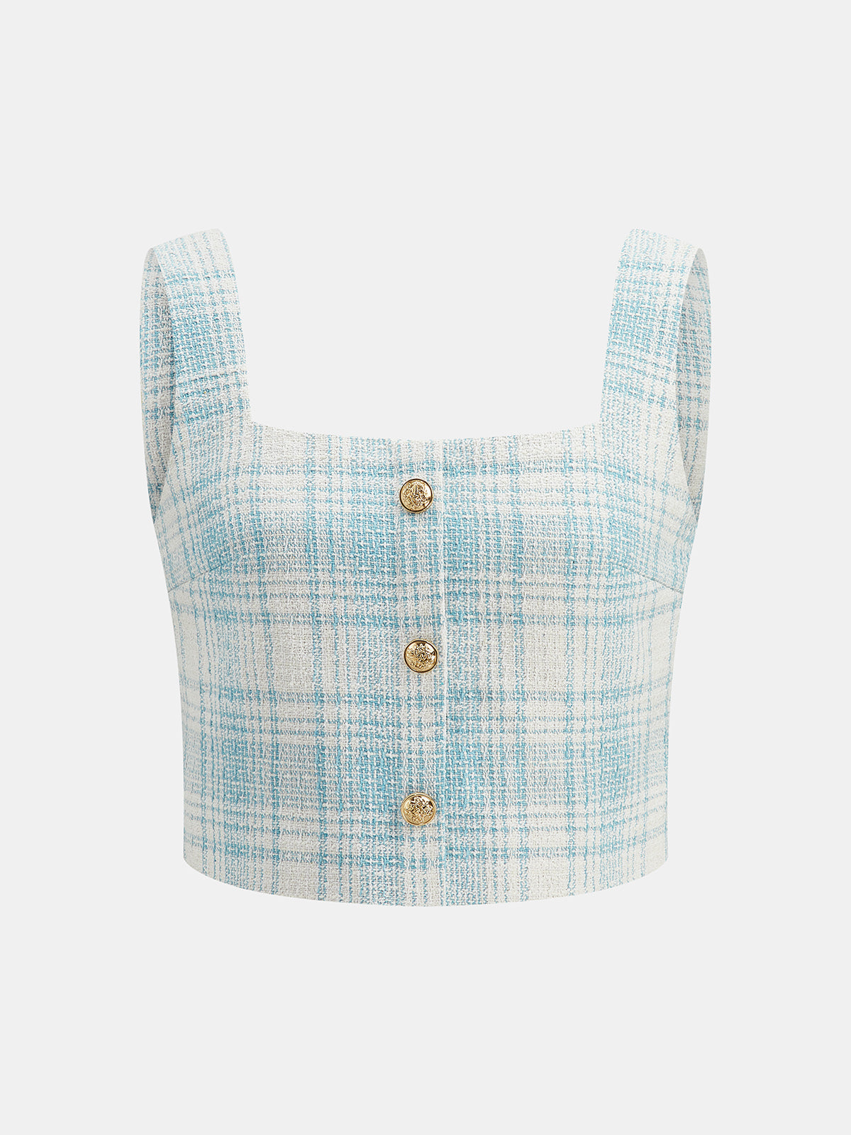 Plaid Tweed Two Piece Shorts Set Comfortable Spring Summer Fashion