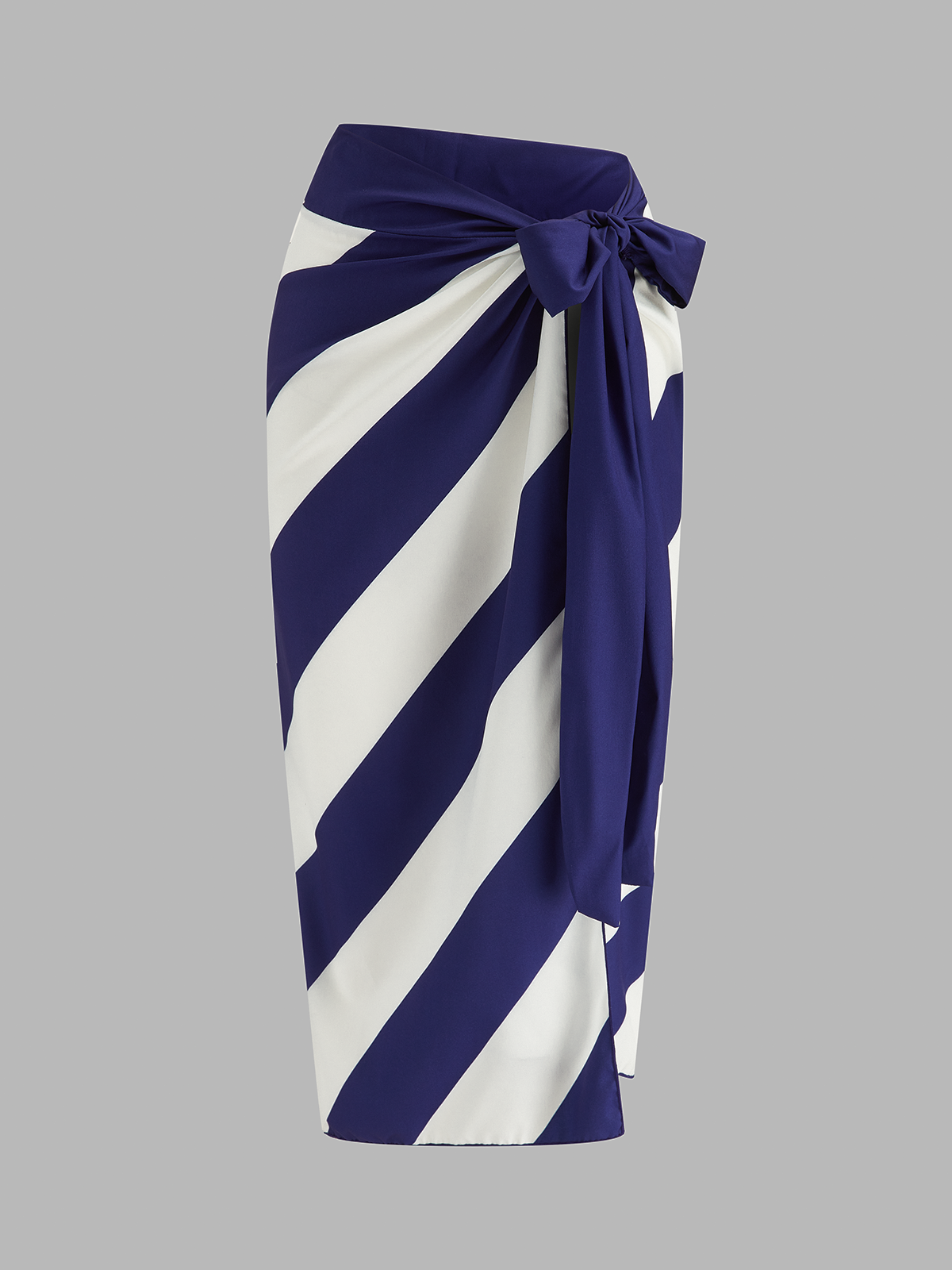 Braided Trim One Piece Swimsuit & Striped Sarong Set - Beachwear Summer Essentials