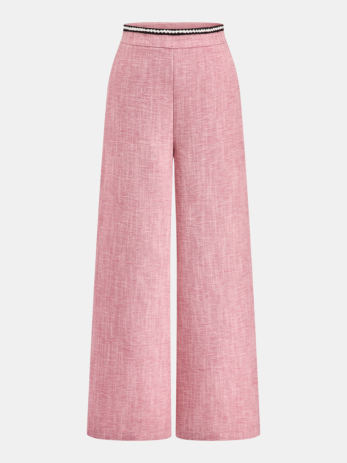 Contrast Trim Tweed Two Piece Pants Set with Elegant Jacket