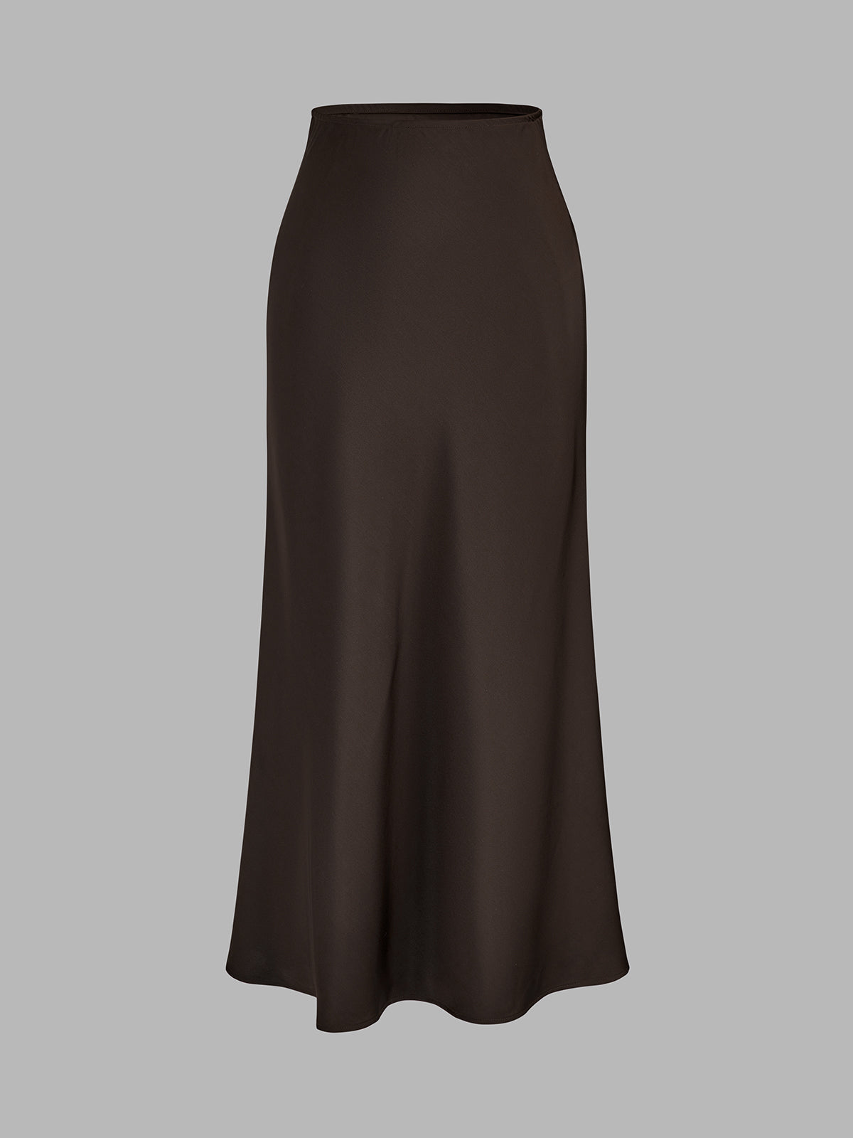 Belted Peplum Top & Satin Midi Skirt Set, Elegant Formal Women's Wear