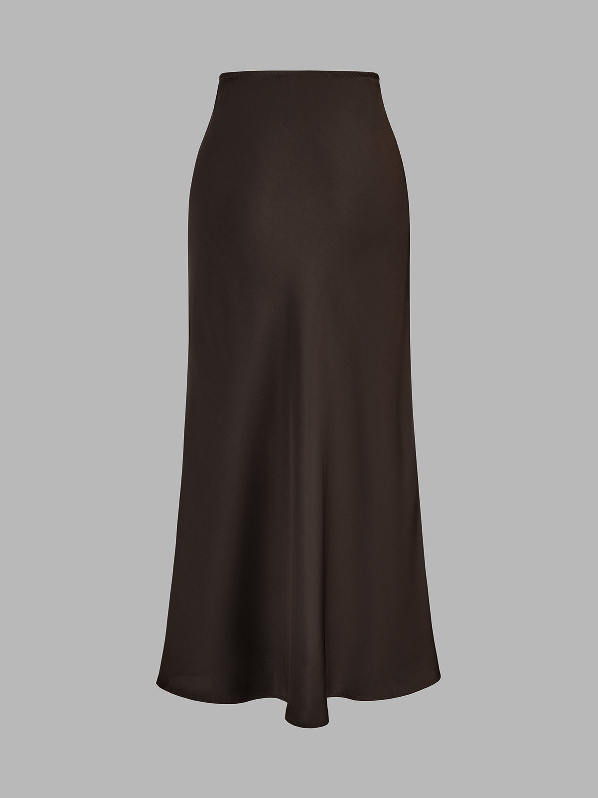 Belted Peplum Top & Satin Midi Skirt Set, Elegant Formal Women's Wear