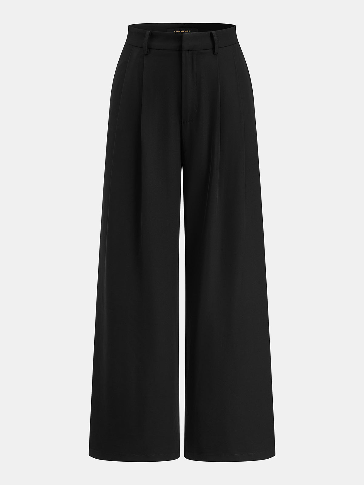 Tie-Back Satin Top & Pleated Pants Set for Elegant Evening Wear