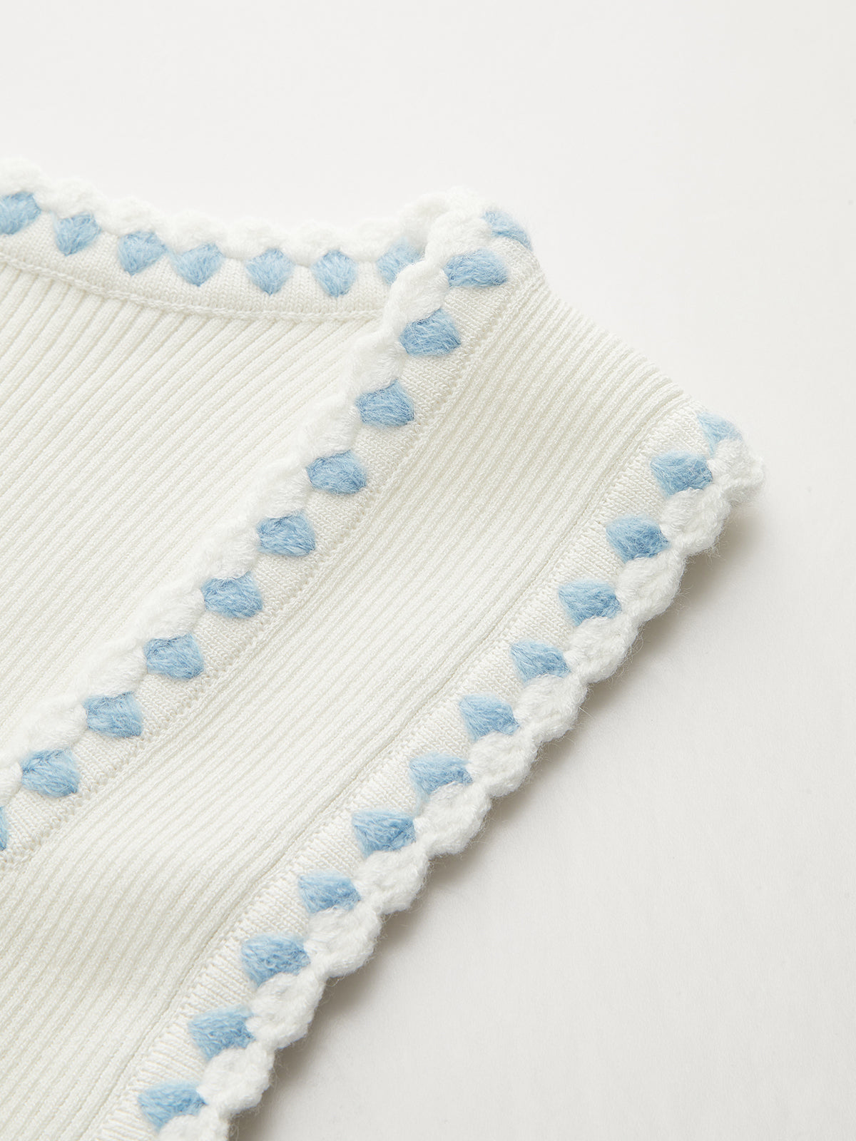 Contrast Stitch Ribbed Knit Tank Top for Women Casual Summer Wear