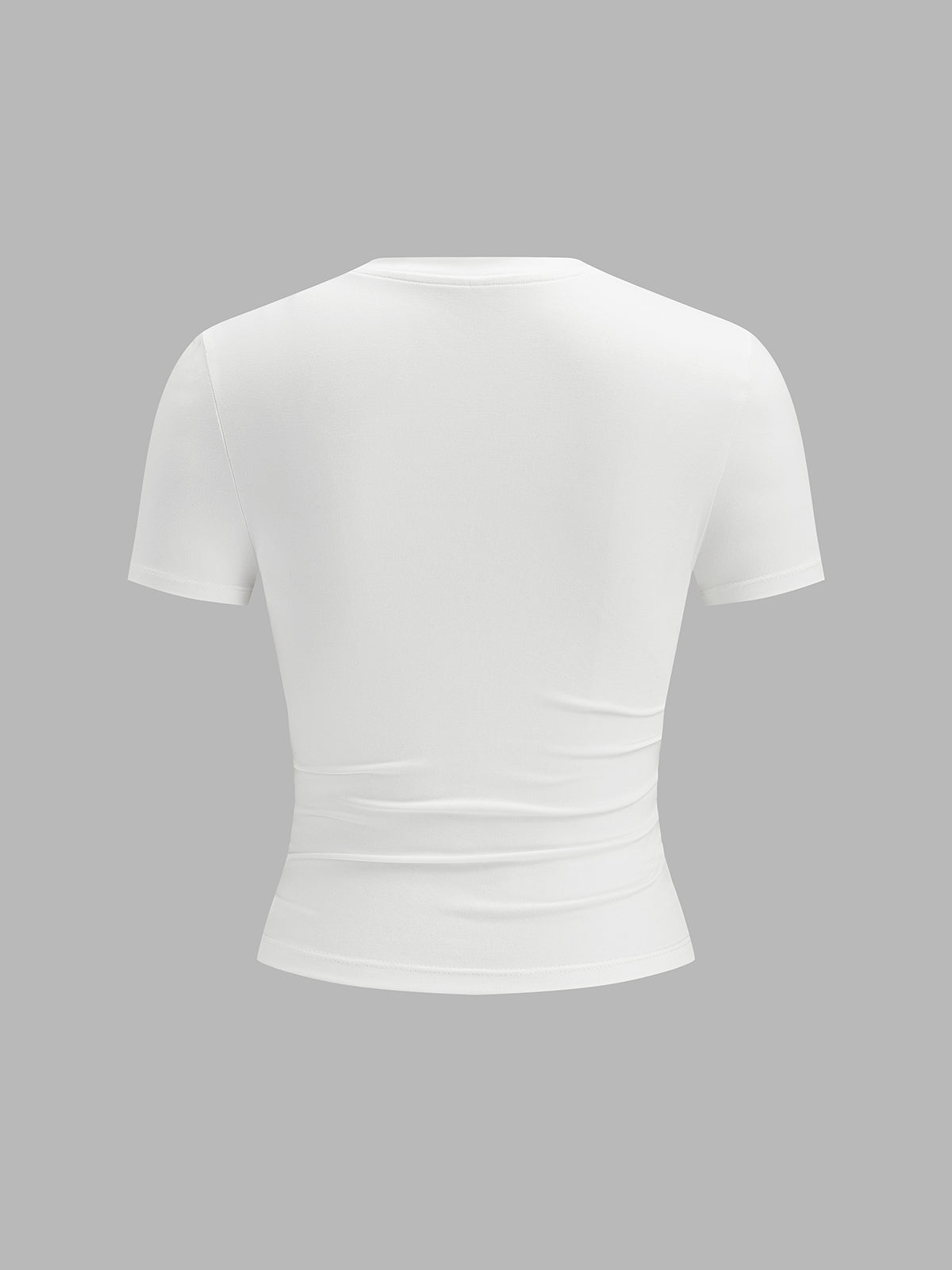Knotted Hem Casual Fitted Top for Women Lightweight Comfortable
