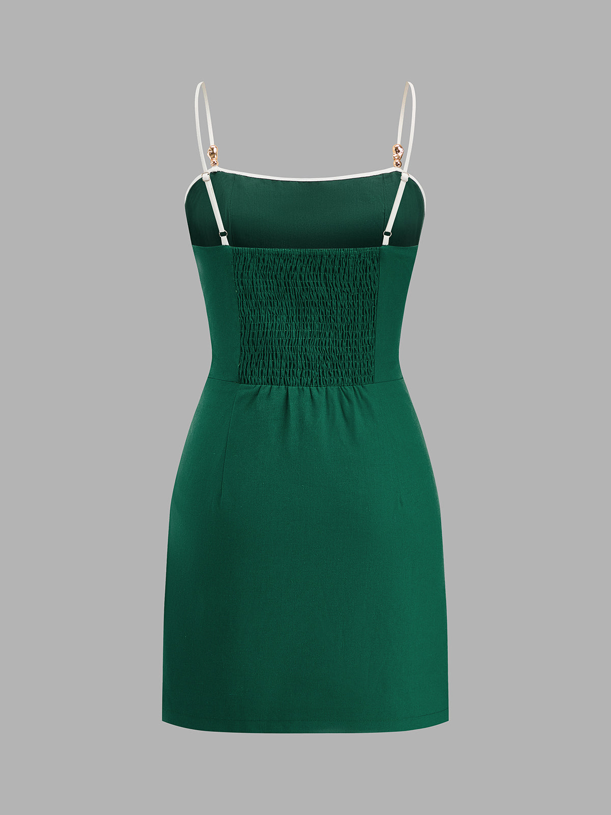 Contrast Trim Tie-Waist Wrap Mini Dress - Women's Elegant Party Outfit