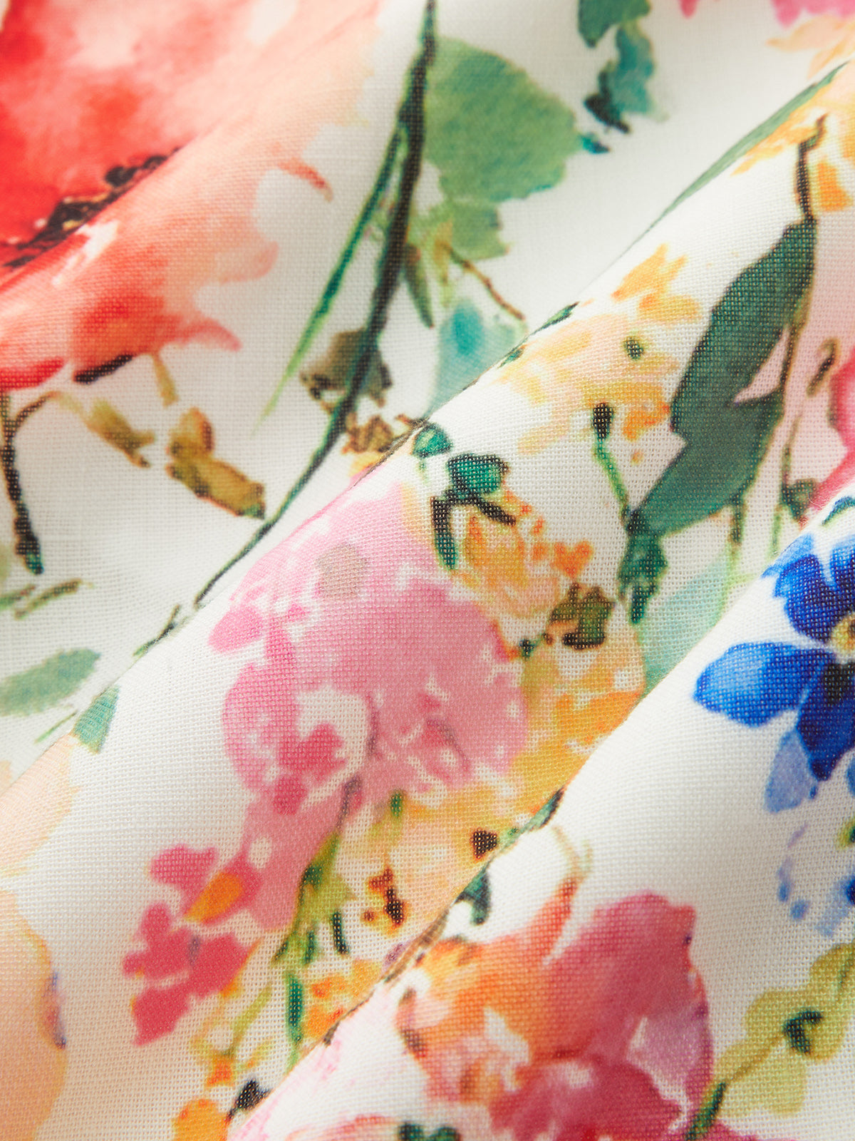 Watercolor Flower Two Piece Skirt Set for Spring Summer Casual Wear