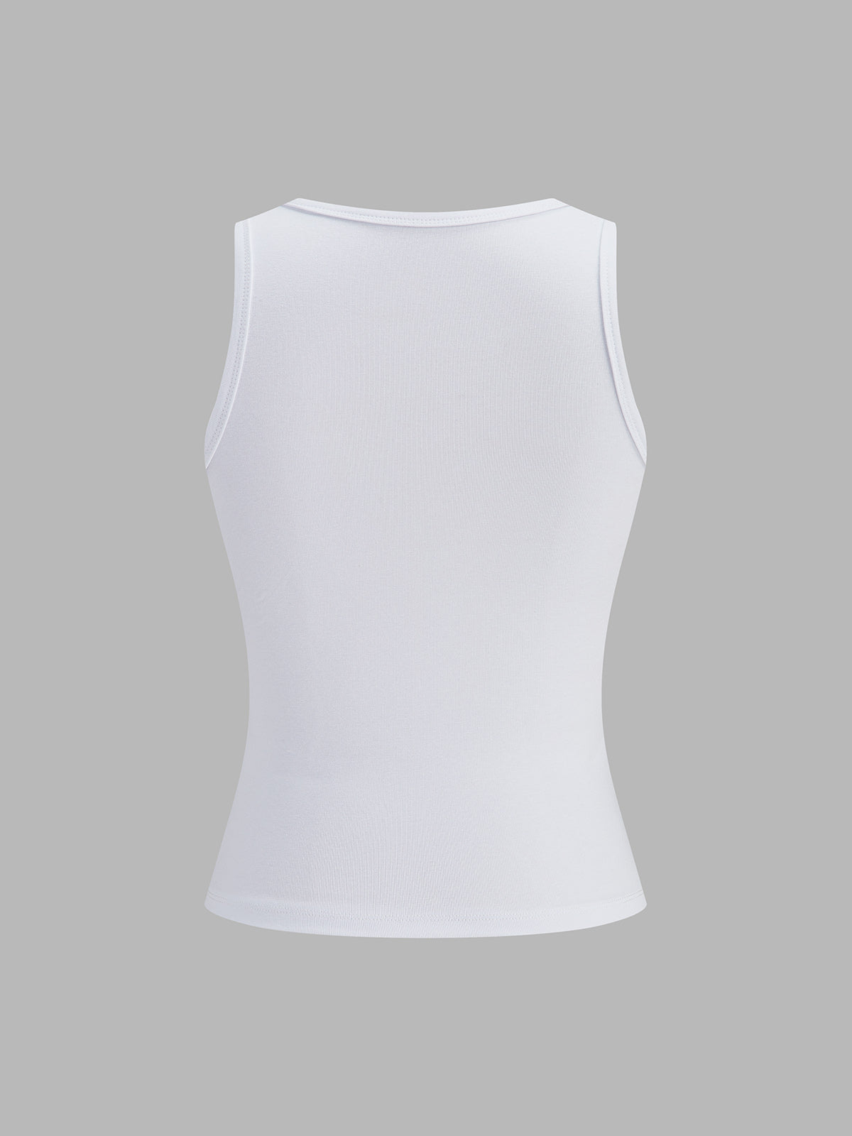 Tulip Print Slim Sleeveless Tank Top for Women Casual Summer Wear