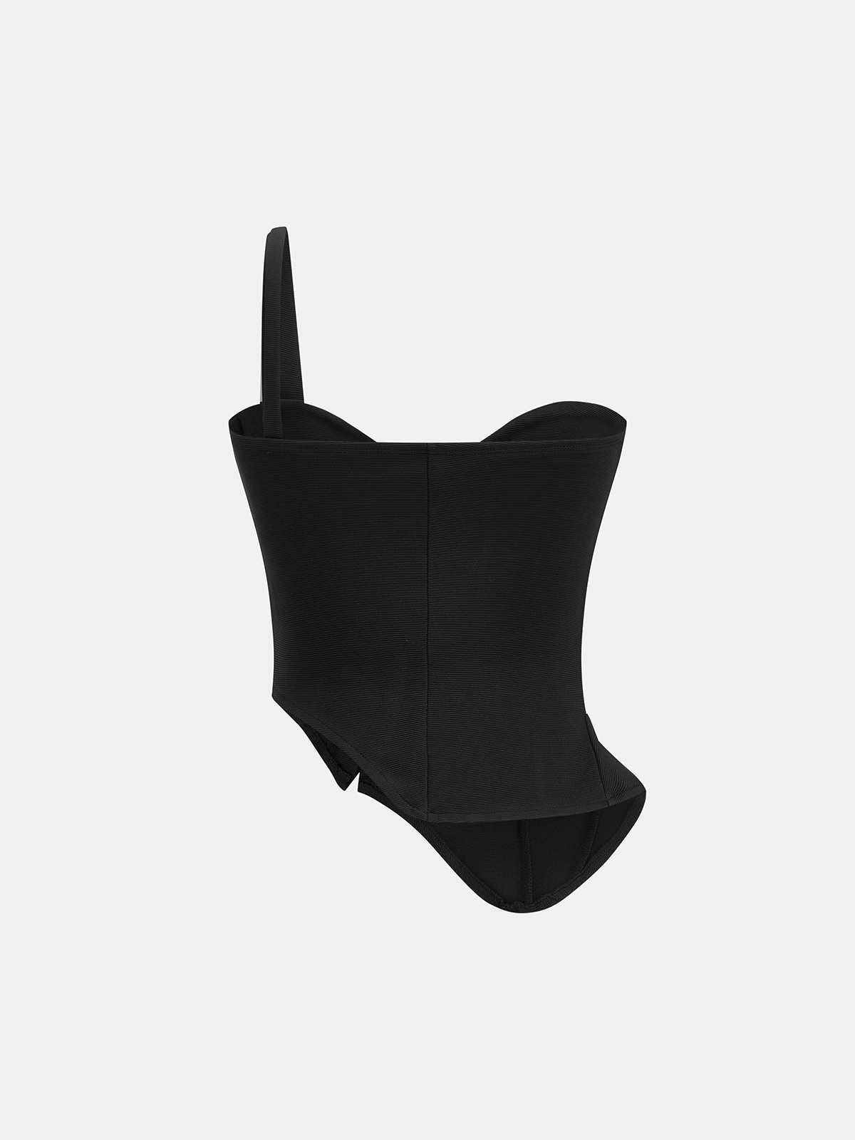 Hook Closure Asymmetric Corset Top for Women, Trendy Waist Cincher