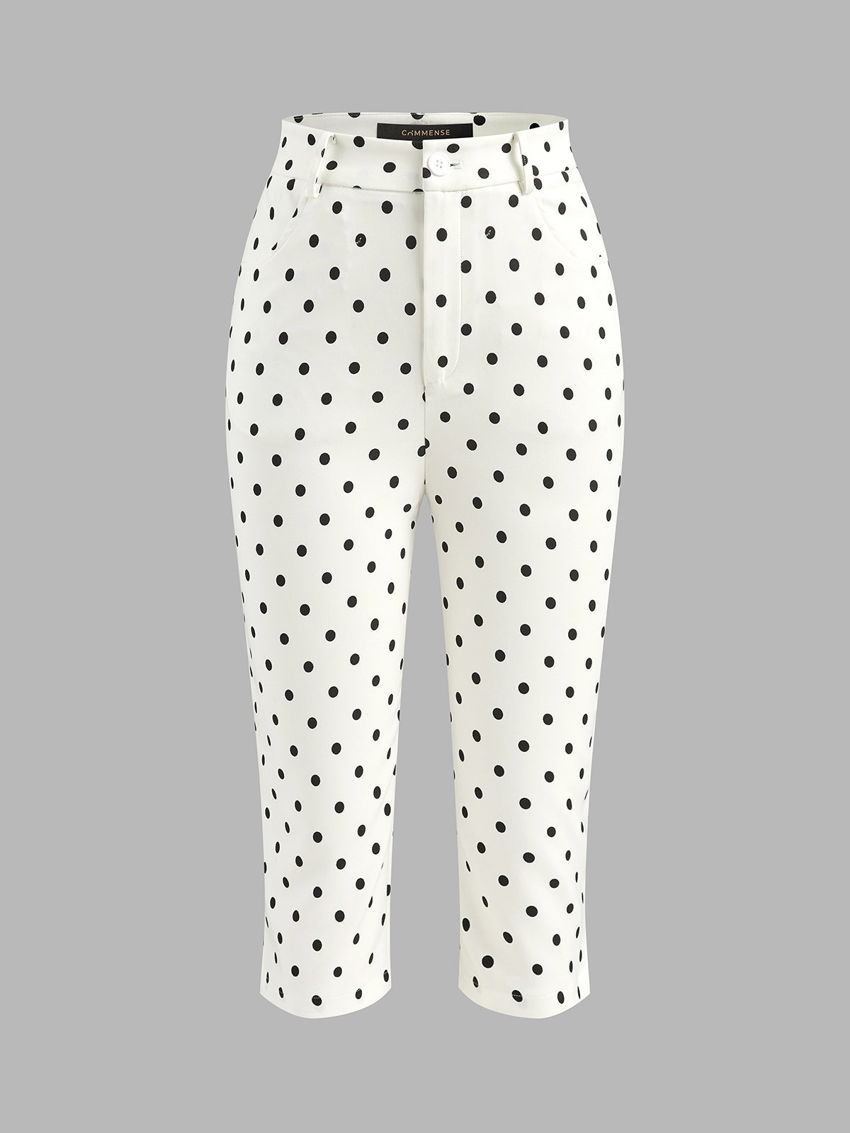 Mid-Waist Slim Fit Capri Pants for Women Stretch Comfort