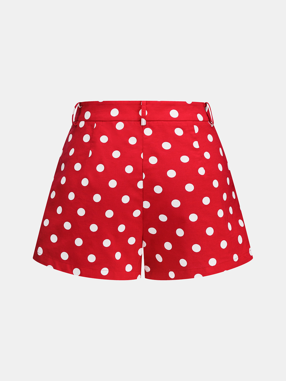 Polka Dot Cotton Linen Two Piece Casual Summer Shorts Set for Women