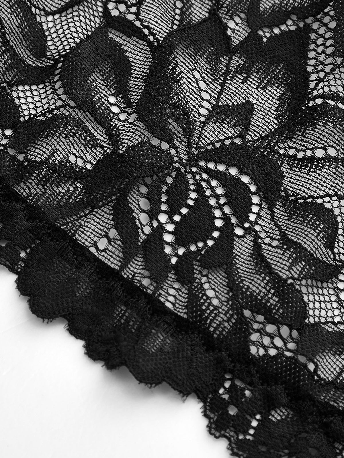 Floral Lace Boned Corset Bodysuit with Adjustable Straps and Thong