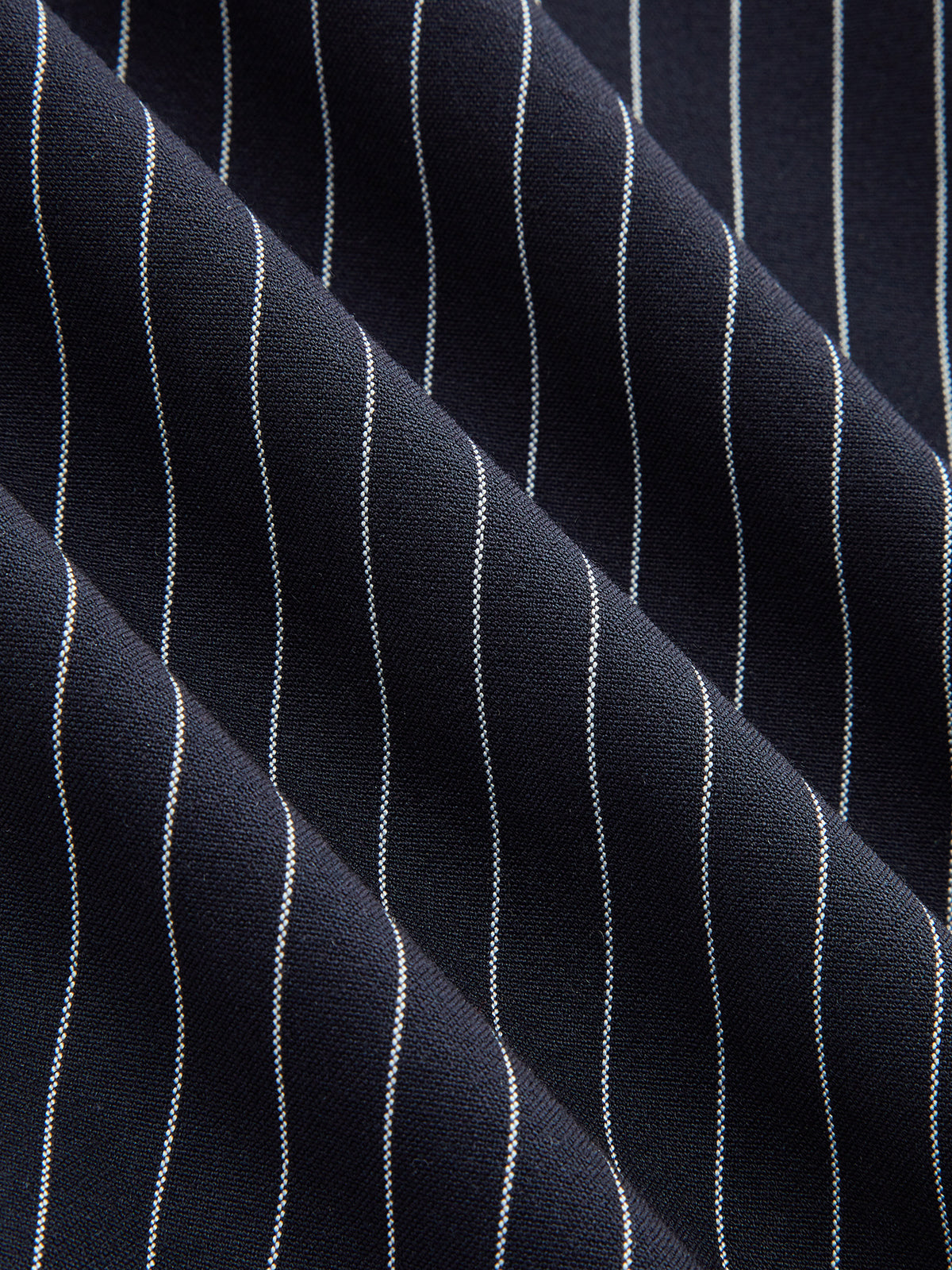 Pinstripe Cinched Waist Mini Shirt Dress with Belt Detail