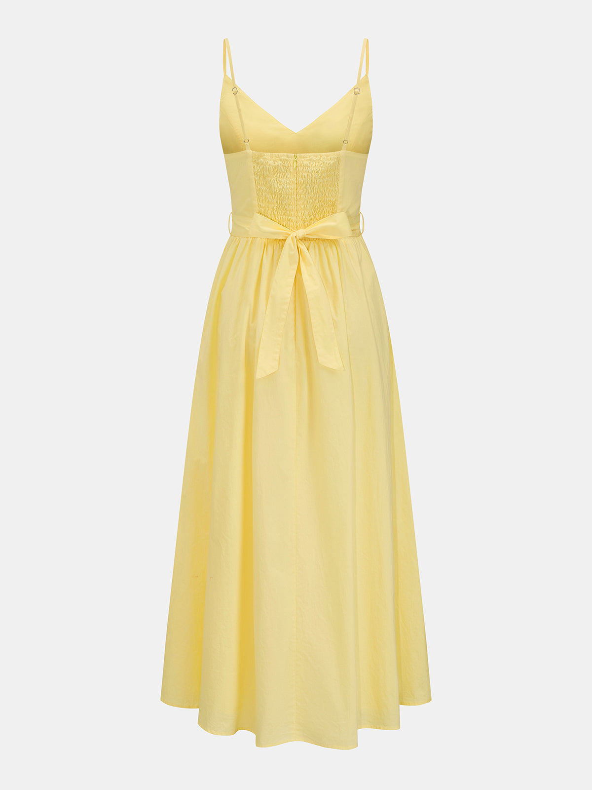 Waist Cutout Tie Back Maxi Slip Dress Elegant Evening Wear