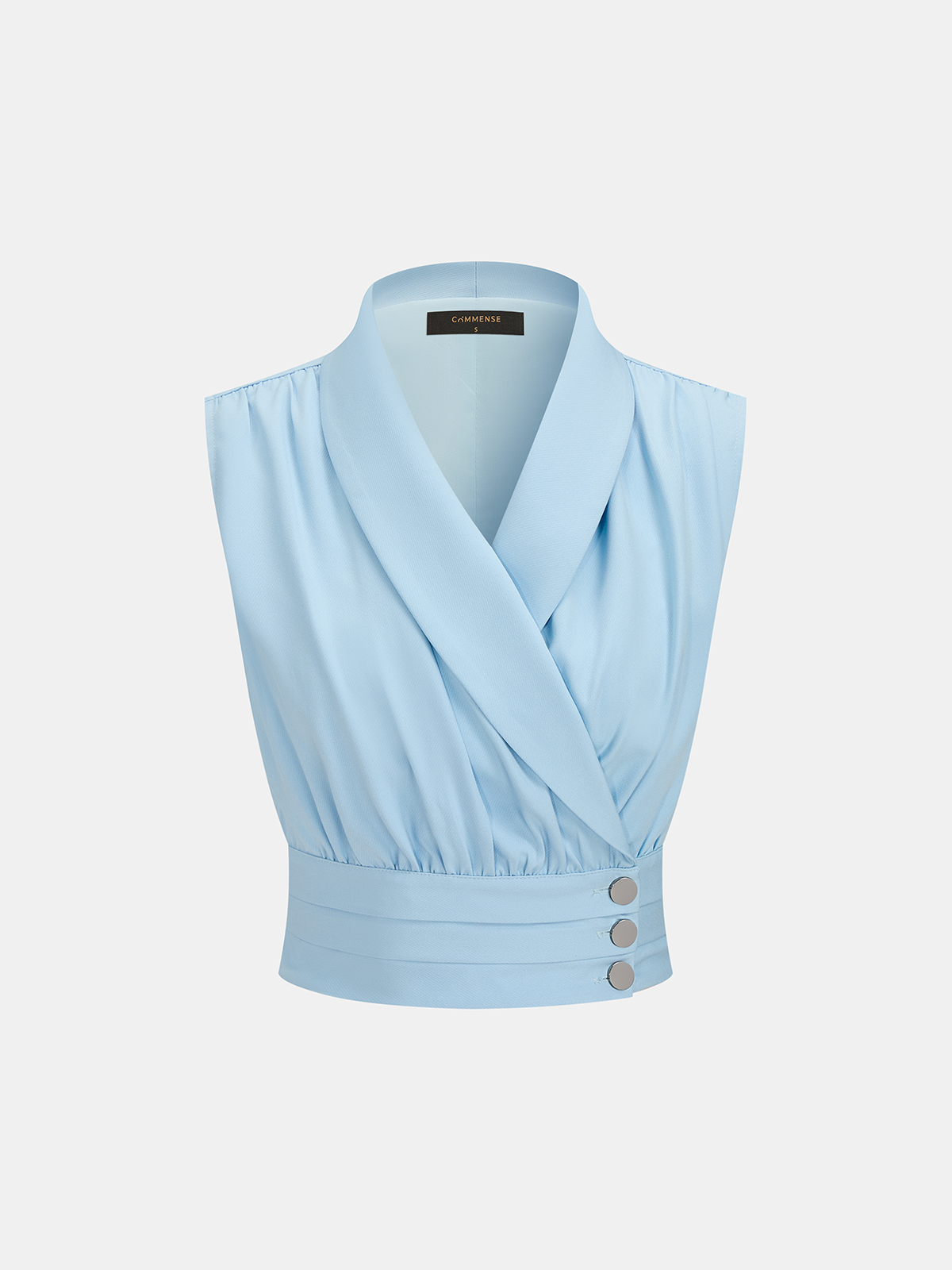 Tailored Sleeveless Blazer & Wide-Leg Pants Set for Professional Women