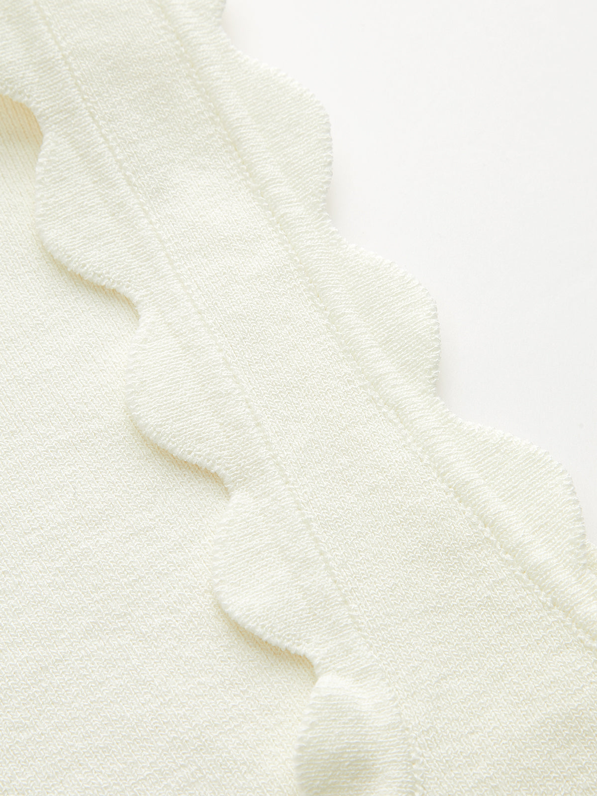 Scallop Edge Square Neck Ribbed Knit Tank Top for Women Summer Casual