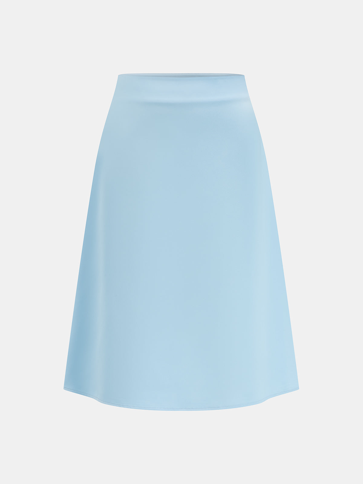 Silky Satin A-Line Mid-Length Skirt for Elegant Evening Wear