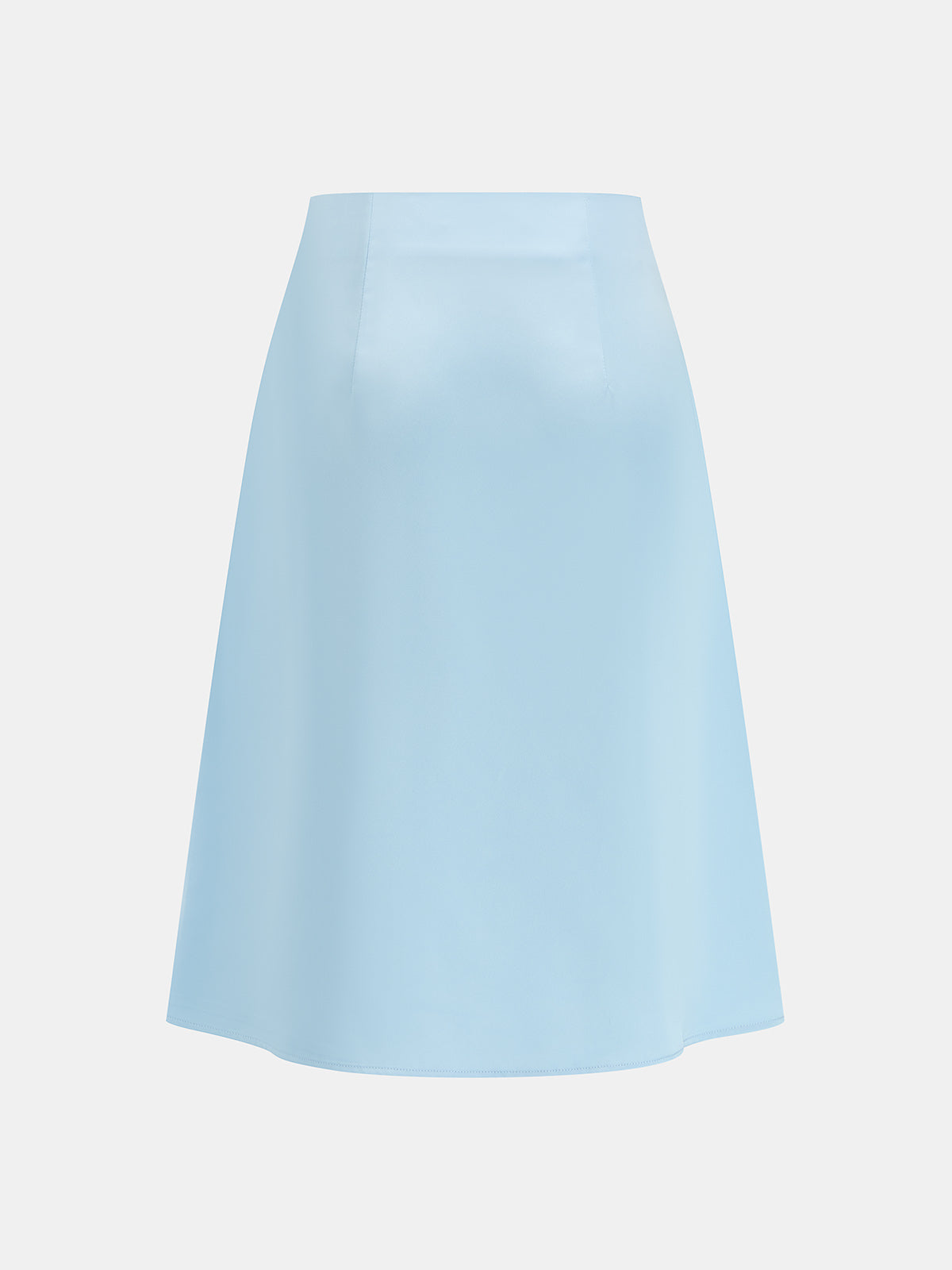 Silky Satin A-Line Mid-Length Skirt for Elegant Evening Wear